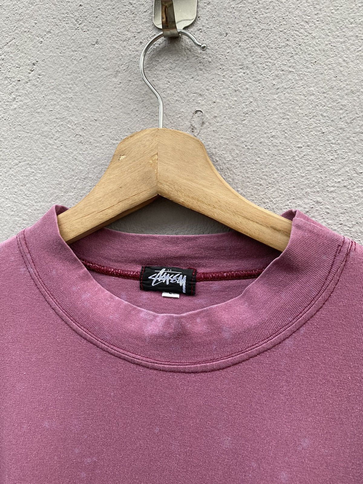 Stussy × Vintage 🔥Very RARE🔥Vintage 80s OG Stüssy Tribe Double SS Purple Tee Size US XL / EU 56 / 4 - 2 Thumbnail