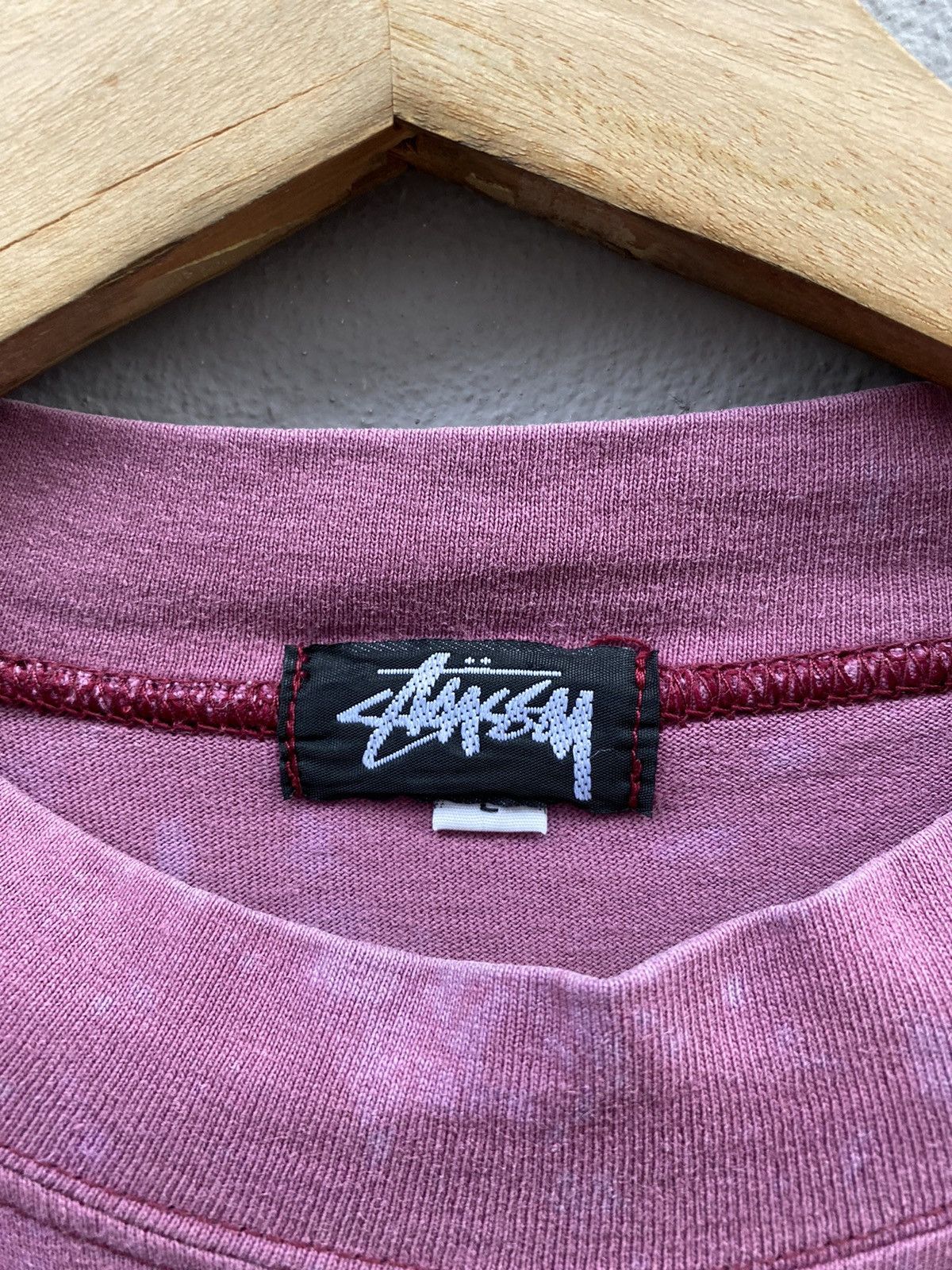 Stussy × Vintage 🔥Very RARE🔥Vintage 80s OG Stüssy Tribe Double SS Purple Tee Size US XL / EU 56 / 4 - 3 Thumbnail
