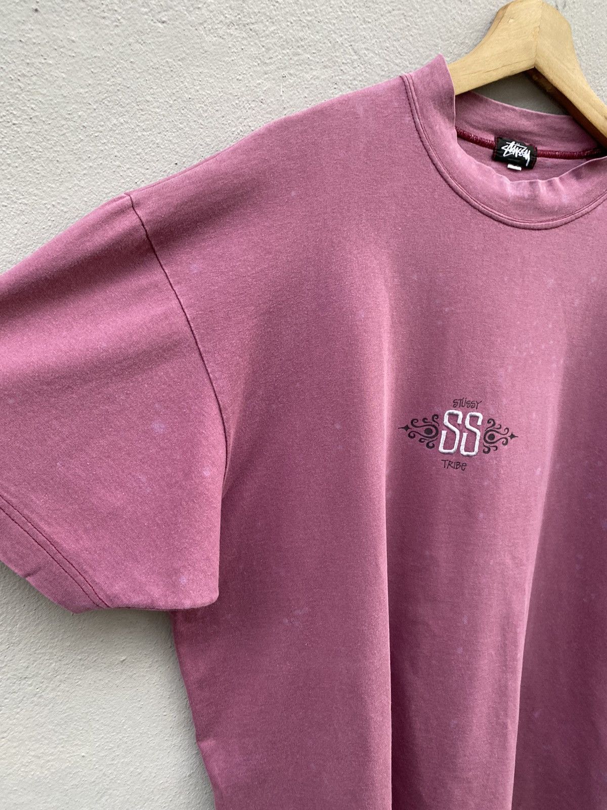 Stussy × Vintage 🔥Very RARE🔥Vintage 80s OG Stüssy Tribe Double SS Purple Tee Size US XL / EU 56 / 4 - 8 Thumbnail