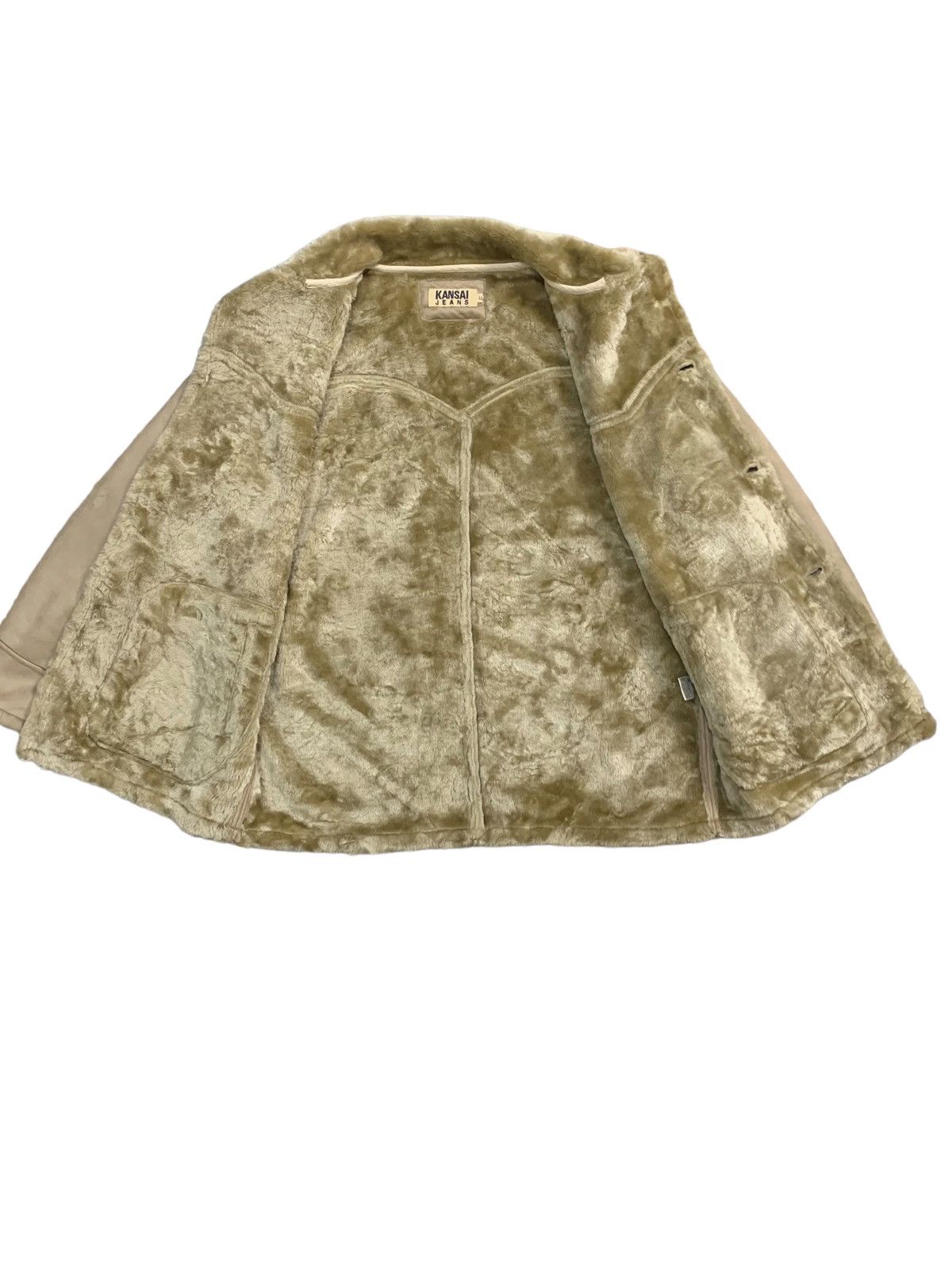 Designer × Kansai Yamamoto Kansai Jeans Sherpa Fur Collar Sherpa Jacket Size US L / EU 52-54 / 3 - 12 Thumbnail