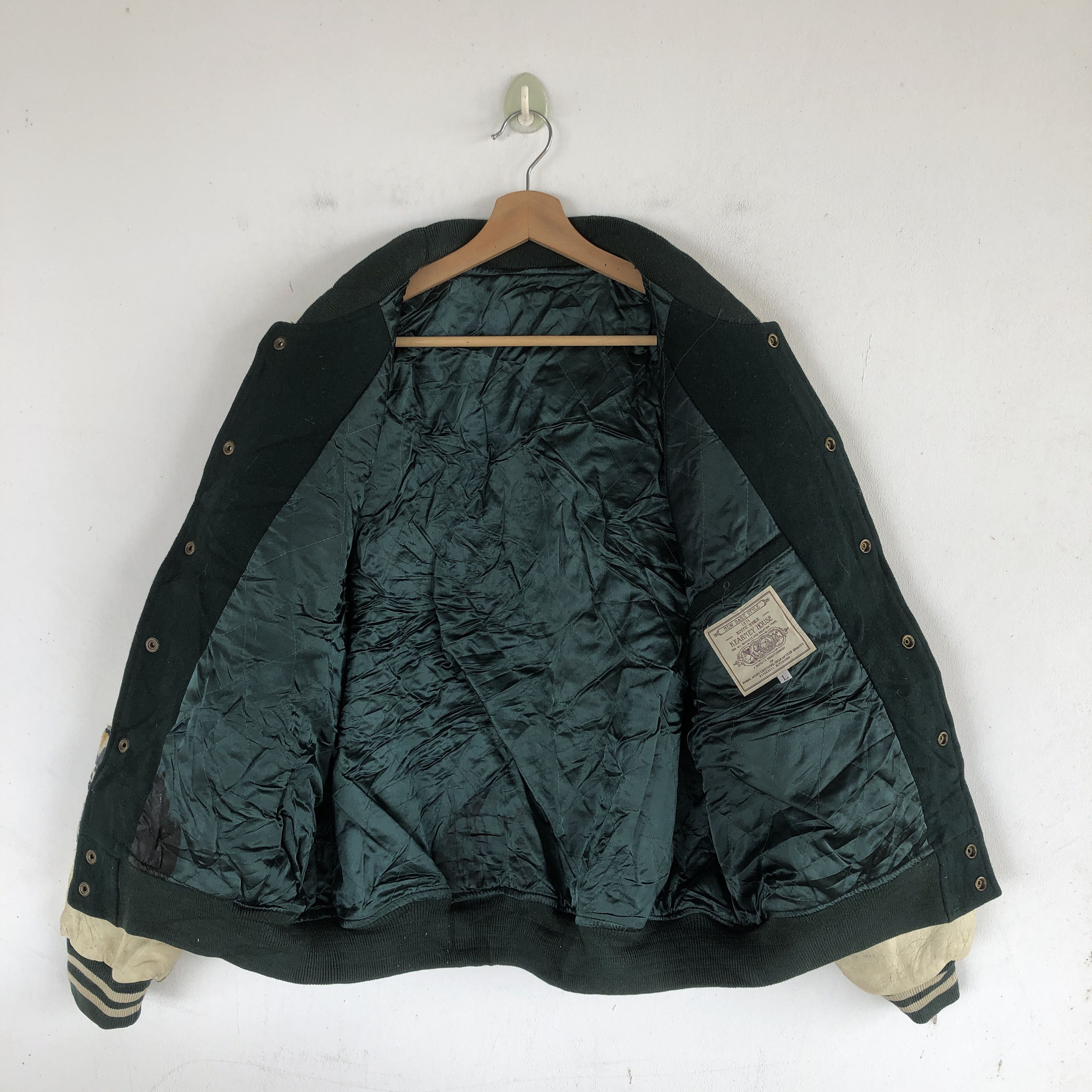 Japanese Brand × Vintage Vintage Kearney House Varsity Jacket Leather Patches Jacket Size US XL / EU 56 / 4 - 10 Thumbnail