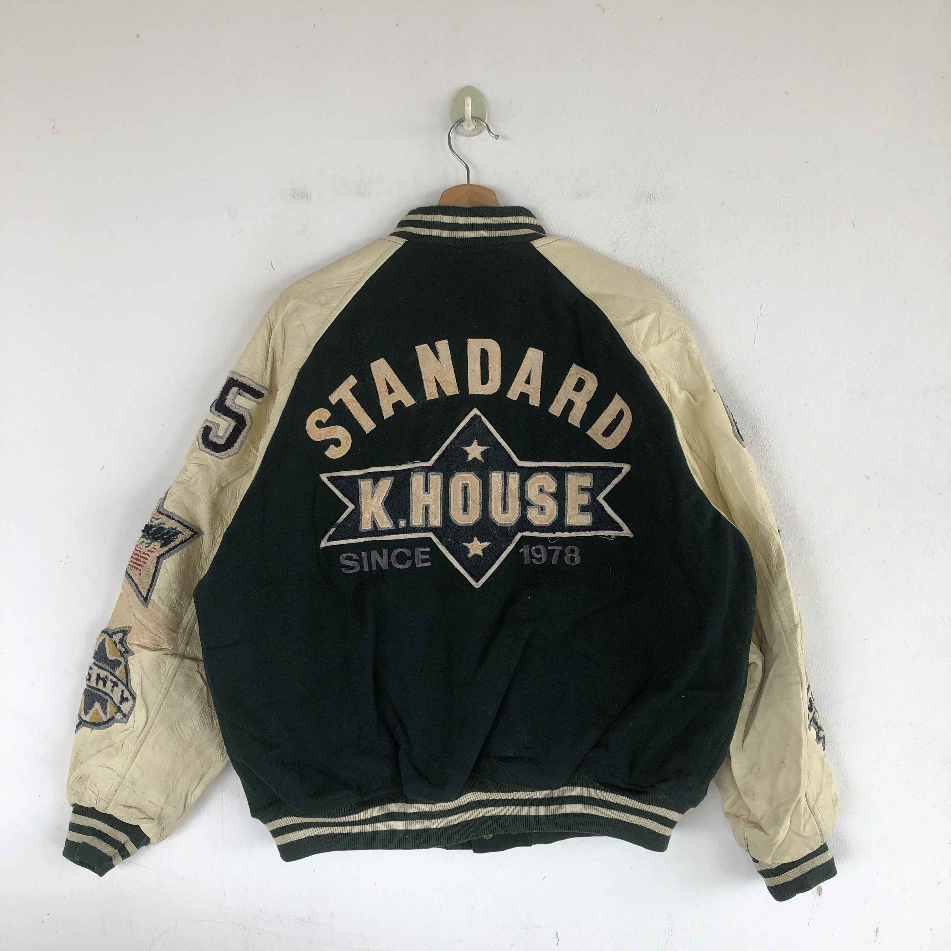 kearney house☆羊革☆ leather stadium jacket Japanese Brand × Vintage Vintage Kearney House Jacket | Grailed