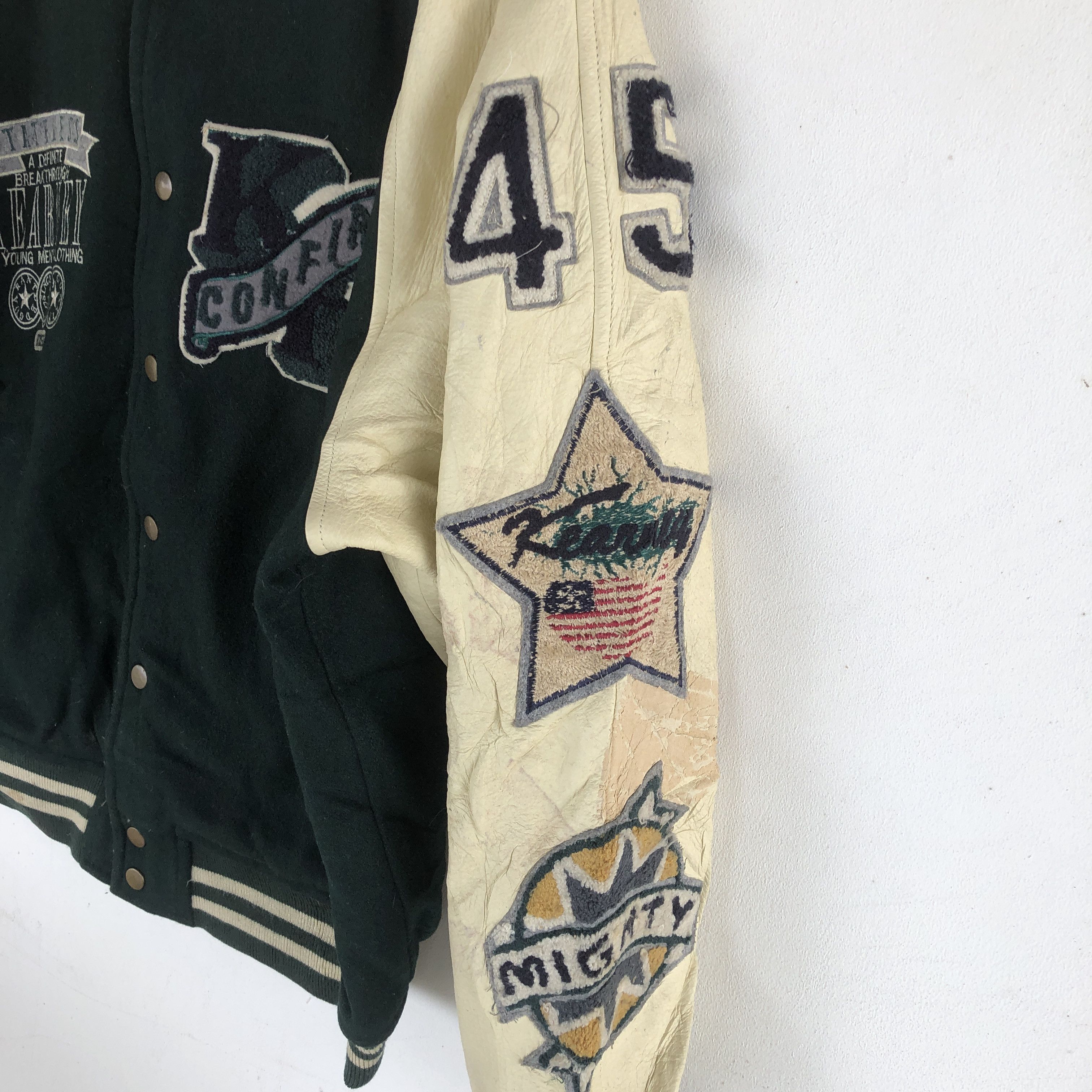 Japanese Brand × Vintage Vintage Kearney House Varsity Jacket Leather Patches Jacket Size US XL / EU 56 / 4 - 8 Thumbnail