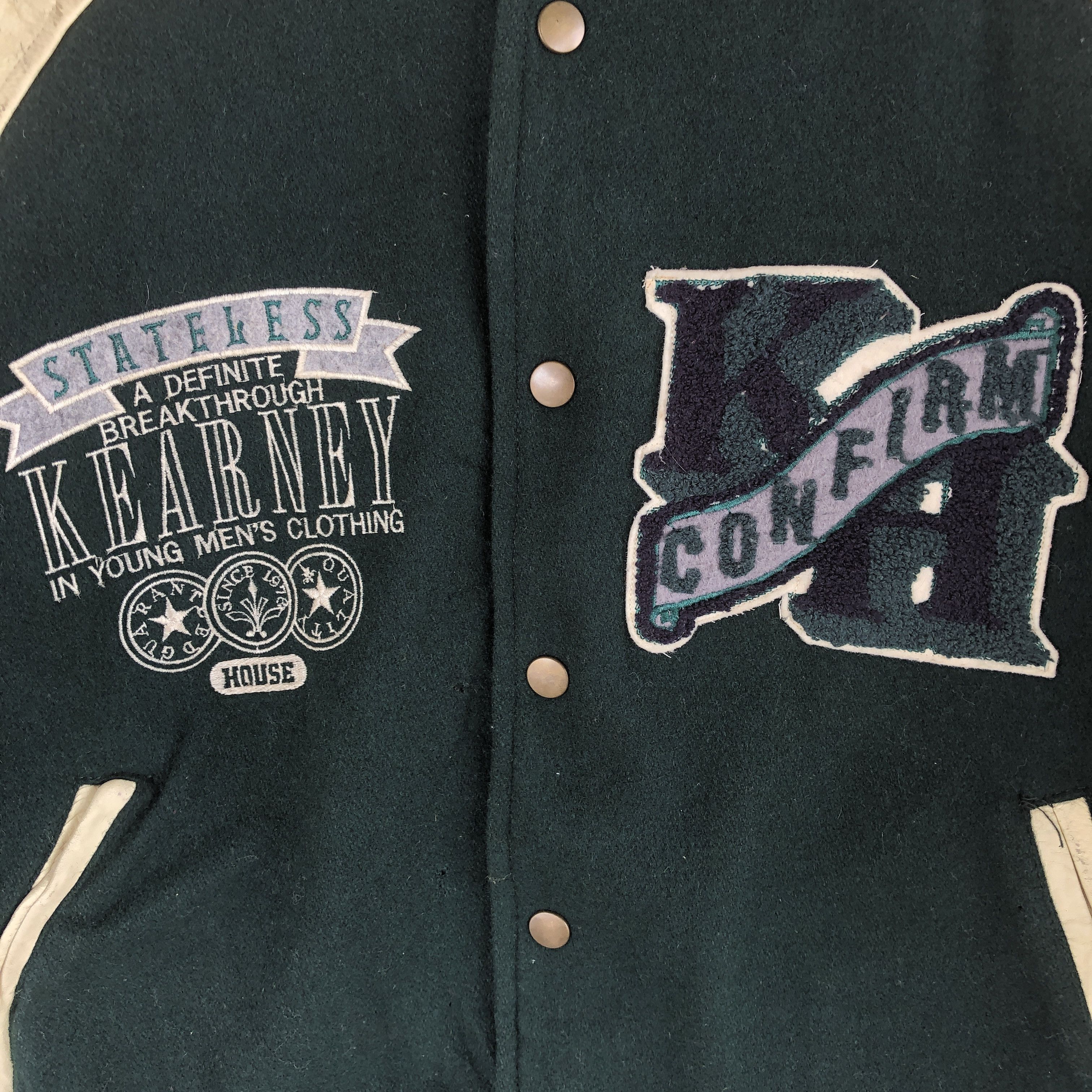 Japanese Brand × Vintage Vintage Kearney House Varsity Jacket Leather Patches Jacket Size US XL / EU 56 / 4 - 9 Thumbnail
