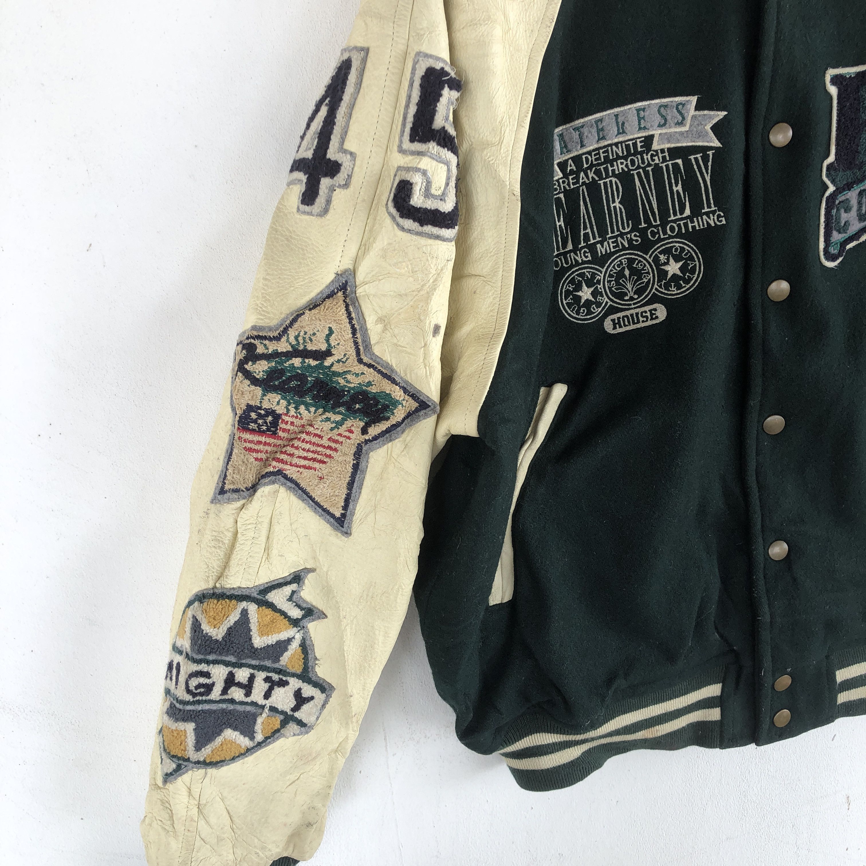 Japanese Brand × Vintage Vintage Kearney House Varsity Jacket Leather Patches Jacket Size US XL / EU 56 / 4 - 7 Thumbnail
