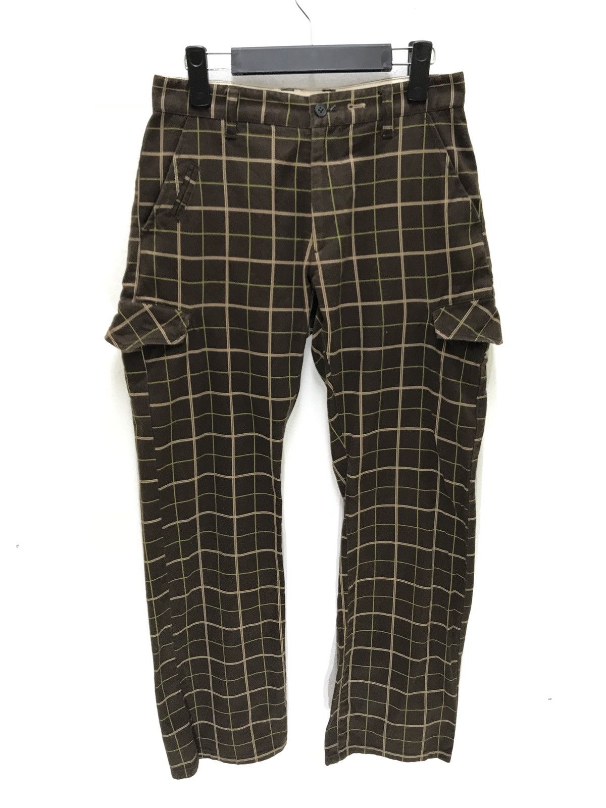 Japanese Brand Japan Brand PPFM Cargo Side Pocket Pant Plaid Regular Size US 28 / EU 44 - 1 Thumbnail