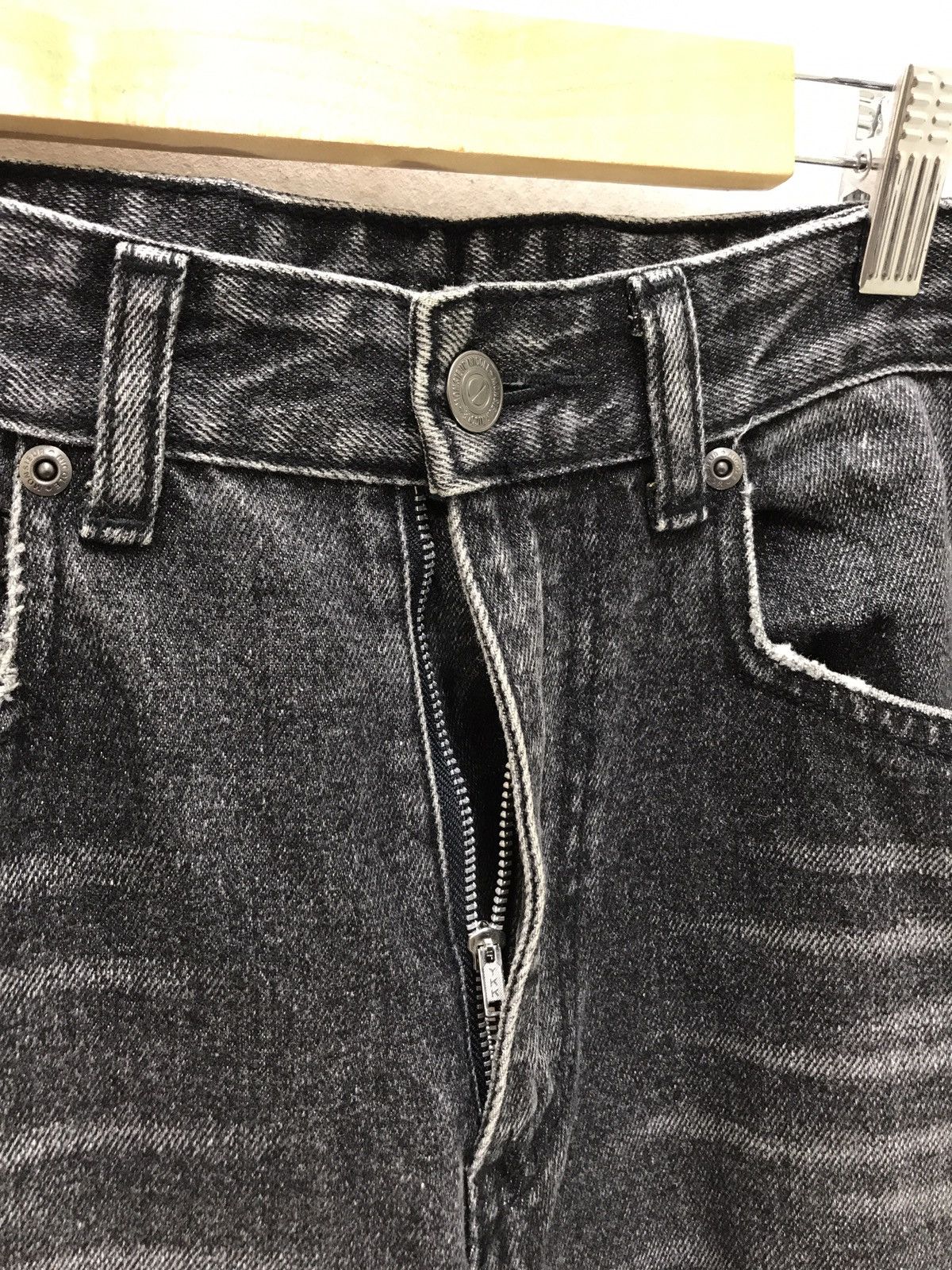 Japanese Brand Japan Brand Monsieur Nicole Acid Washed Patchwork Denim Size US 30 / EU 46 - 6 Thumbnail