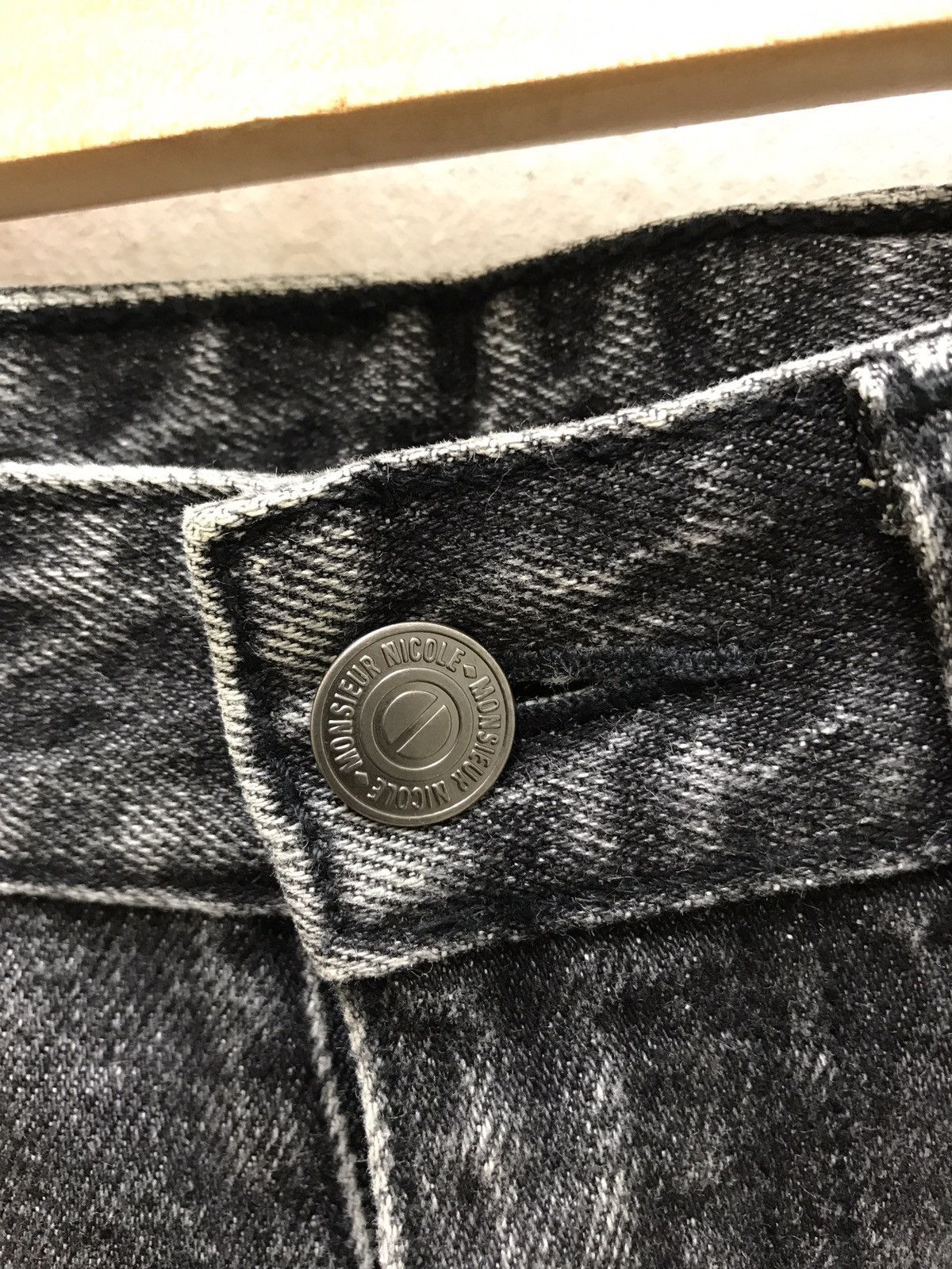 Japanese Brand Japan Brand Monsieur Nicole Acid Washed Patchwork Denim Size US 30 / EU 46 - 7 Thumbnail