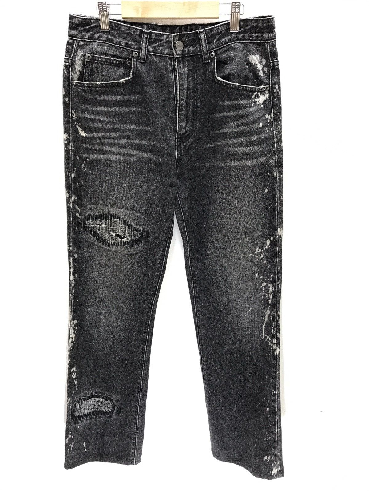 Japanese Brand Japan Brand Monsieur Nicole Acid Washed Patchwork Denim Size US 30 / EU 46 - 2 Thumbnail