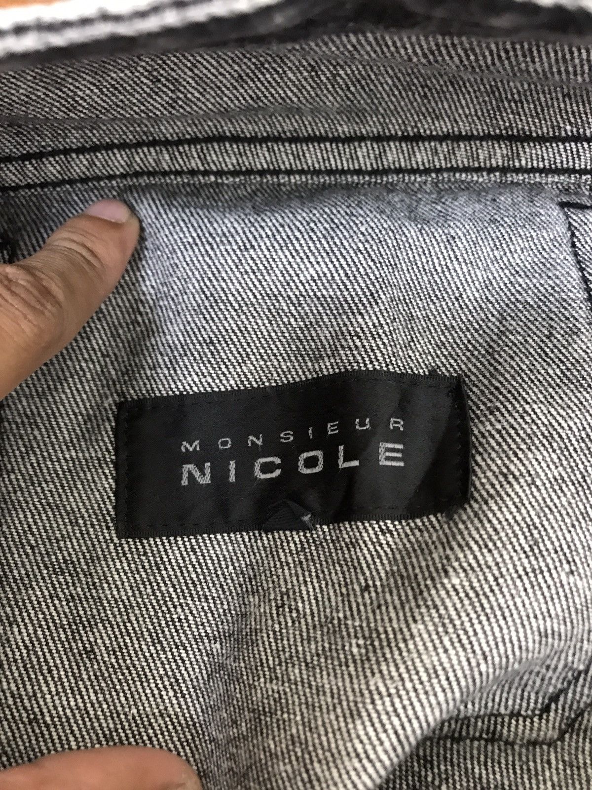 Japanese Brand Japan Brand Monsieur Nicole Acid Washed Patchwork Denim Size US 30 / EU 46 - 10 Thumbnail