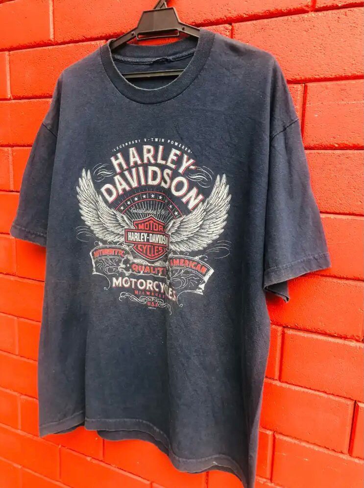 Harley Davidson × Vintage Vintage Harley Davidson Wing Motorcycle Designer Fashion Size US XL / EU 56 / 4 - 4 Thumbnail