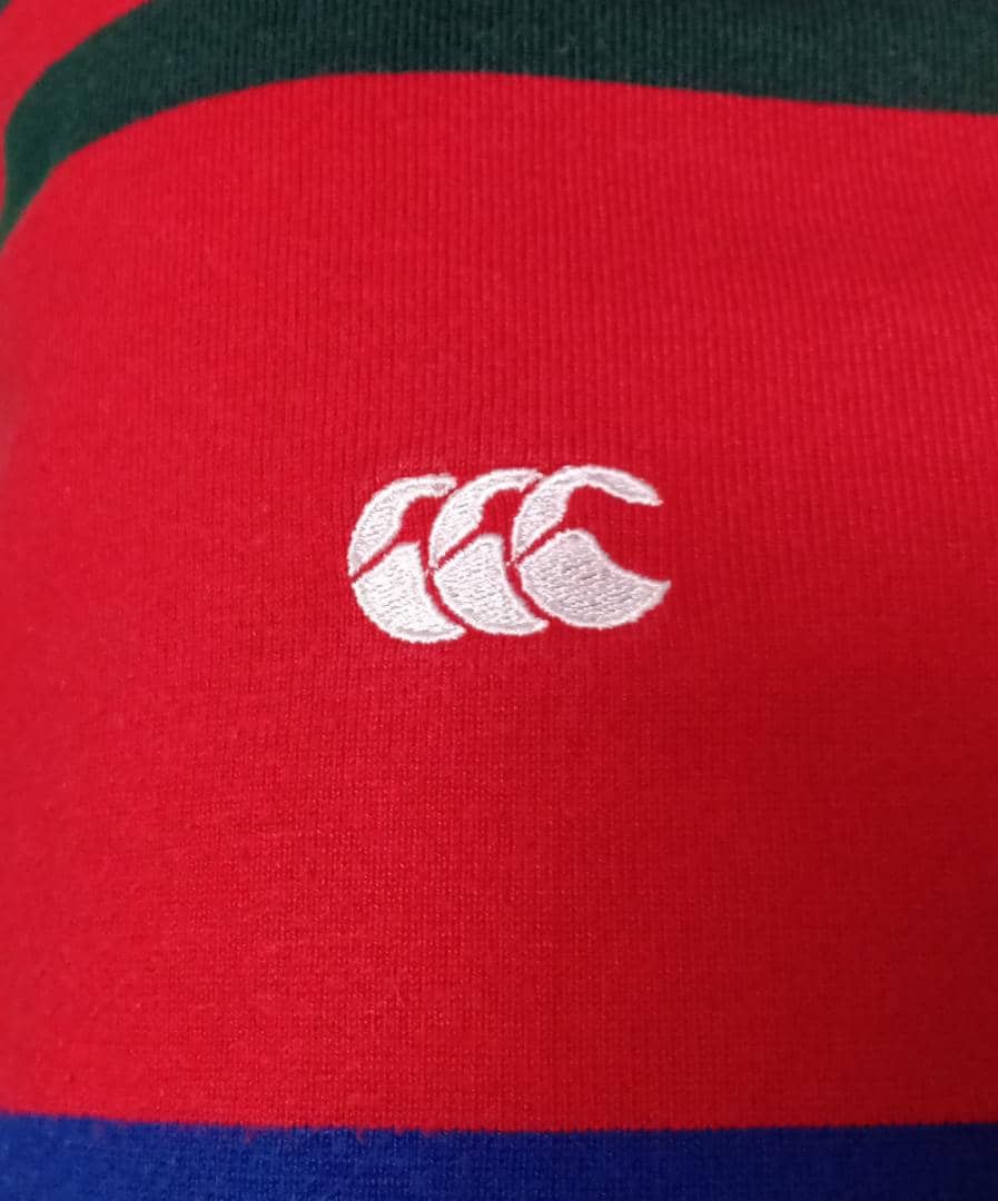 Canterbury of New Zealand × Vintage Vintage Centerburry Stripe Long Sleve Polo Shirt Size US XL / EU 56 / 4 - 2 Thumbnail
