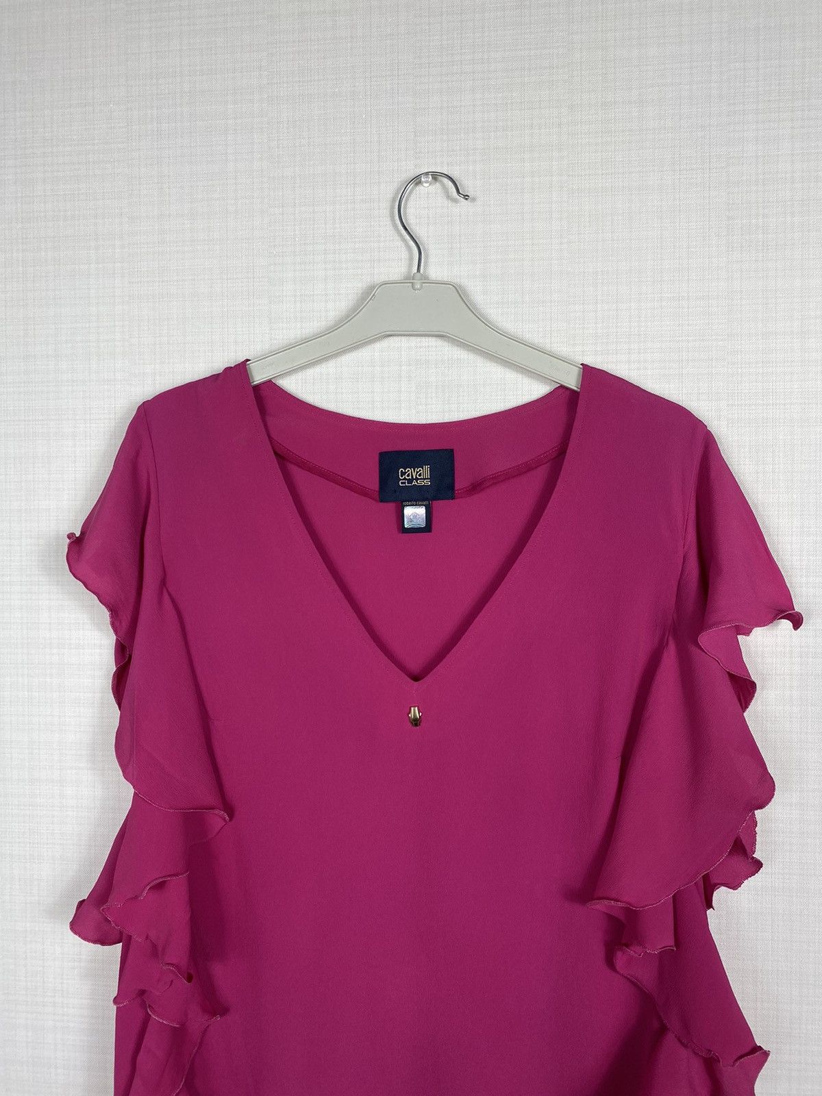 Cavalli Class × Roberto Cavalli × Vintage Roberto Cavalli Class Blouse Size L / US 10 / IT 46 - 4 Thumbnail