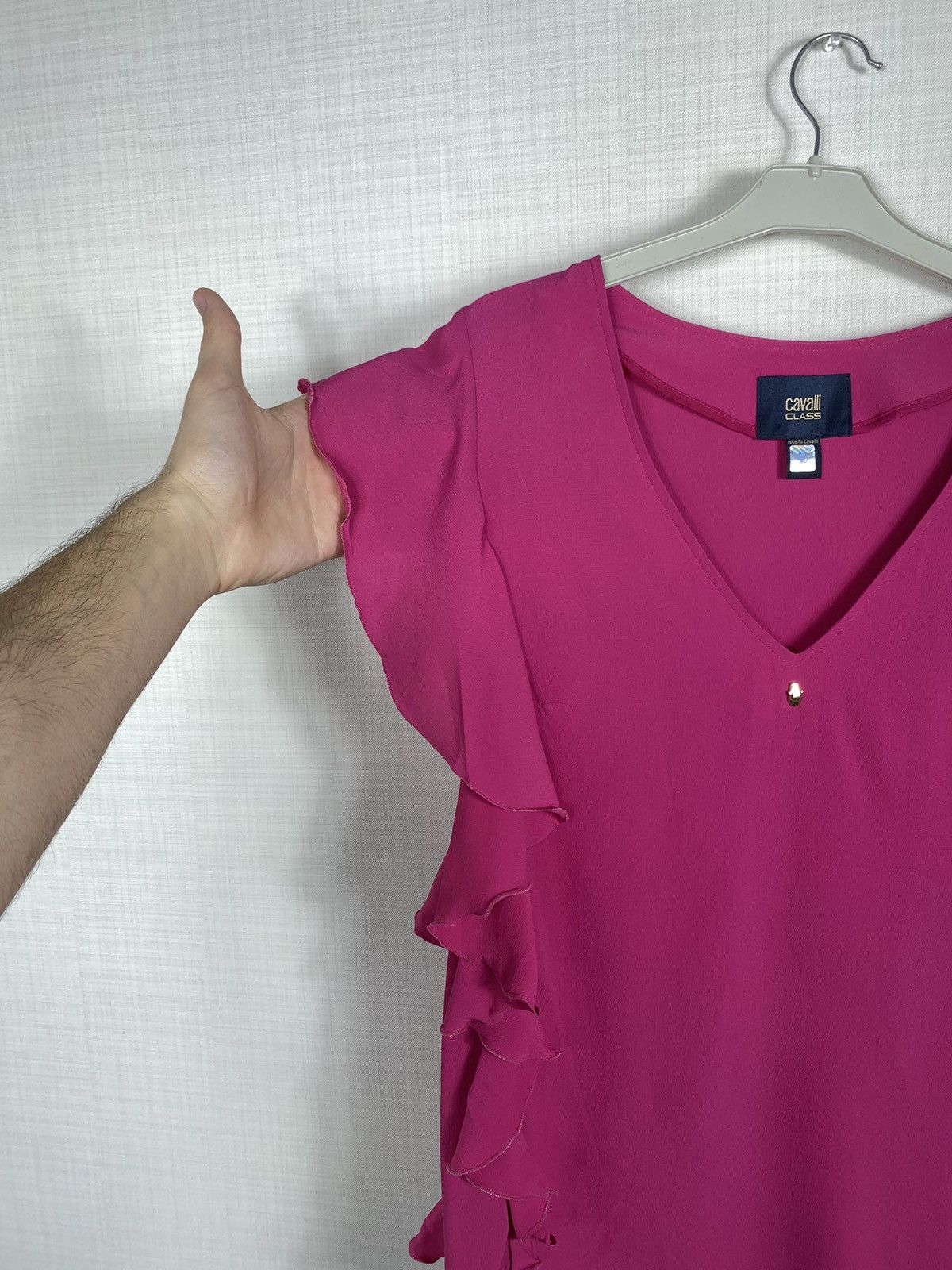 Cavalli Class × Roberto Cavalli × Vintage Roberto Cavalli Class Blouse Size L / US 10 / IT 46 - 7 Thumbnail