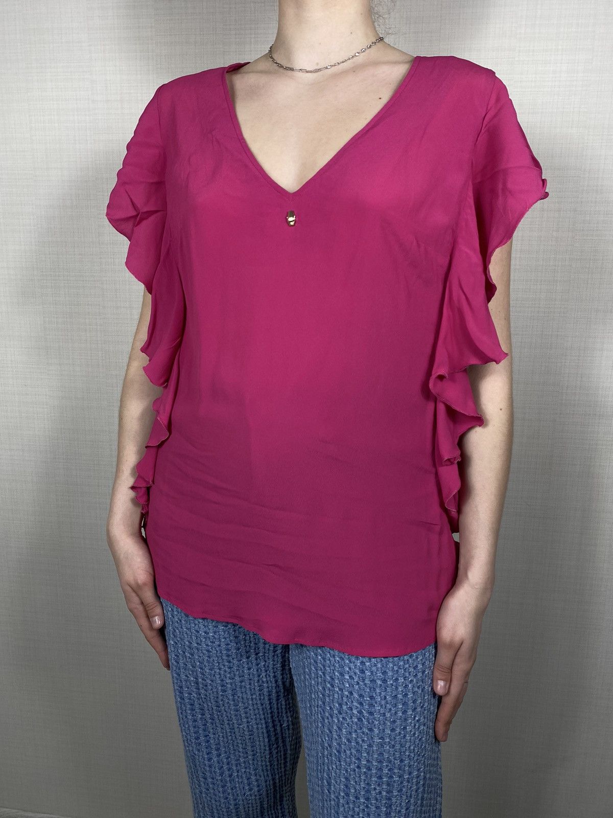 Cavalli Class × Roberto Cavalli × Vintage Roberto Cavalli Class Blouse Size L / US 10 / IT 46 - 2 Thumbnail
