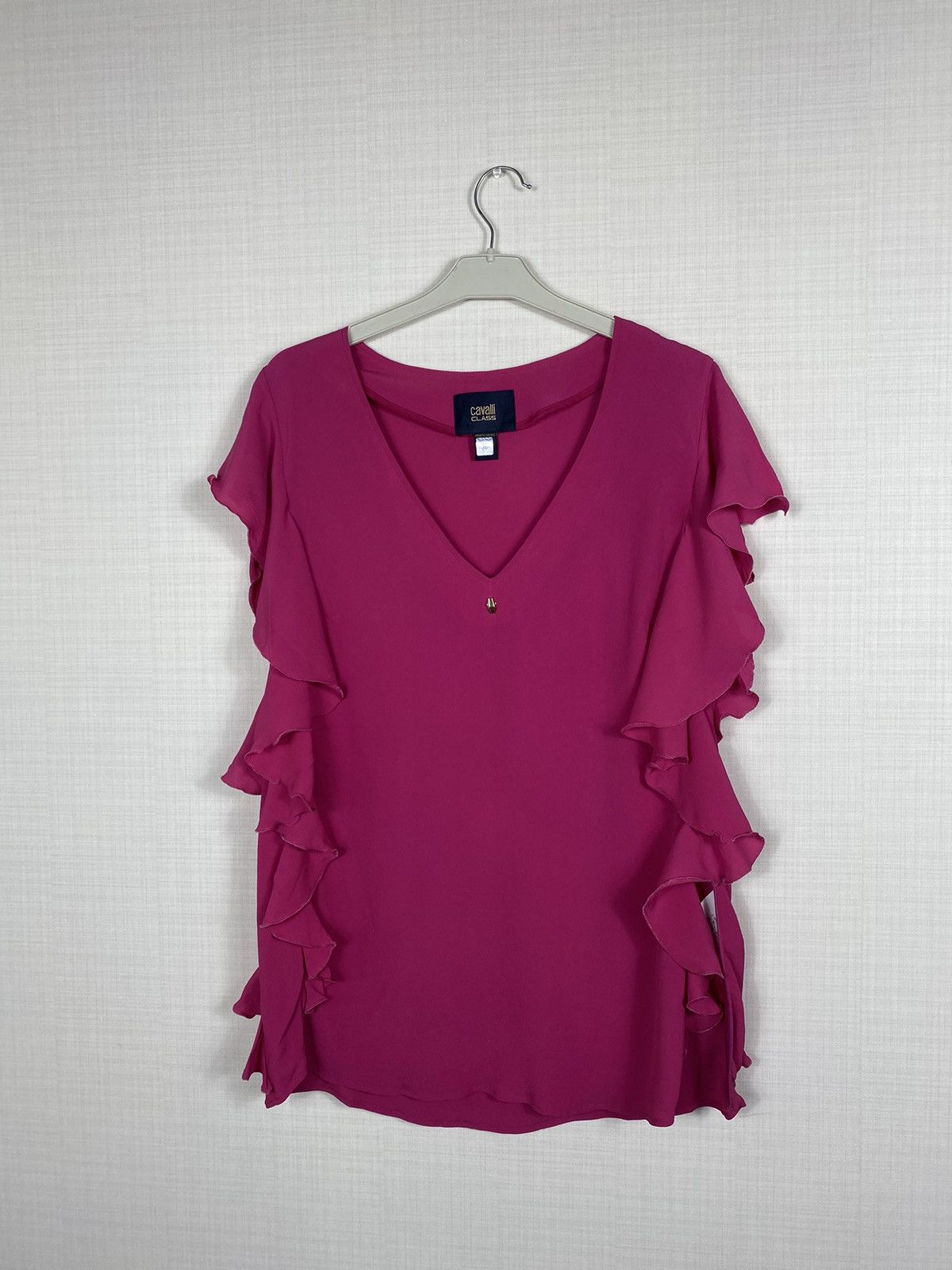 Cavalli Class × Roberto Cavalli × Vintage Roberto Cavalli Class Blouse Size L / US 10 / IT 46 - 3 Thumbnail