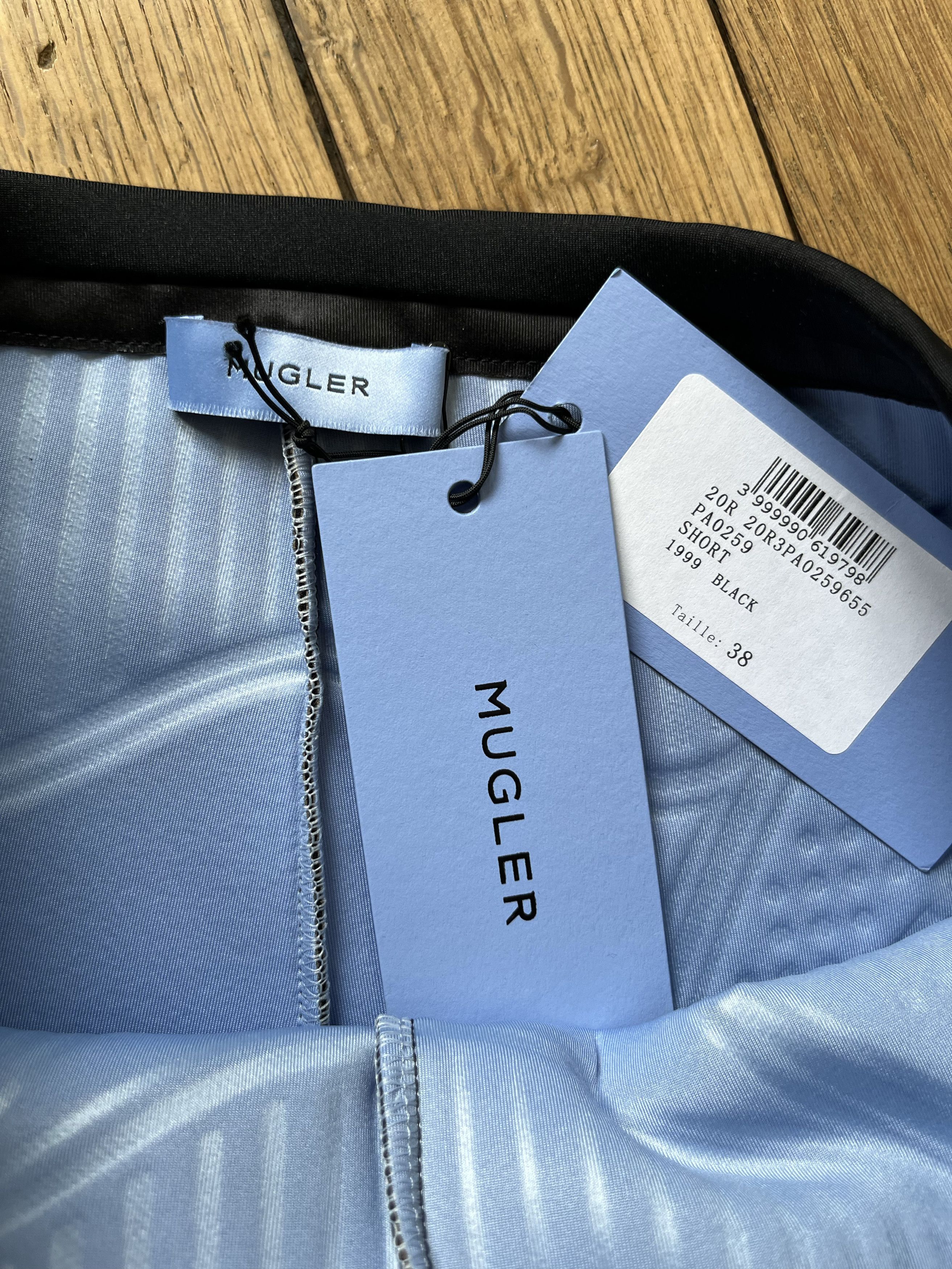 Mugler embossed biker shorts