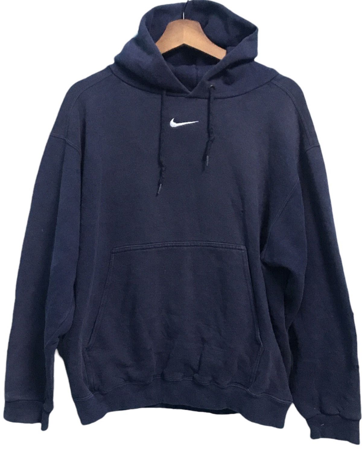 Nike Vintage THRASHED Nike Centre Swoosh Hoodie Sweatshirt Grailed