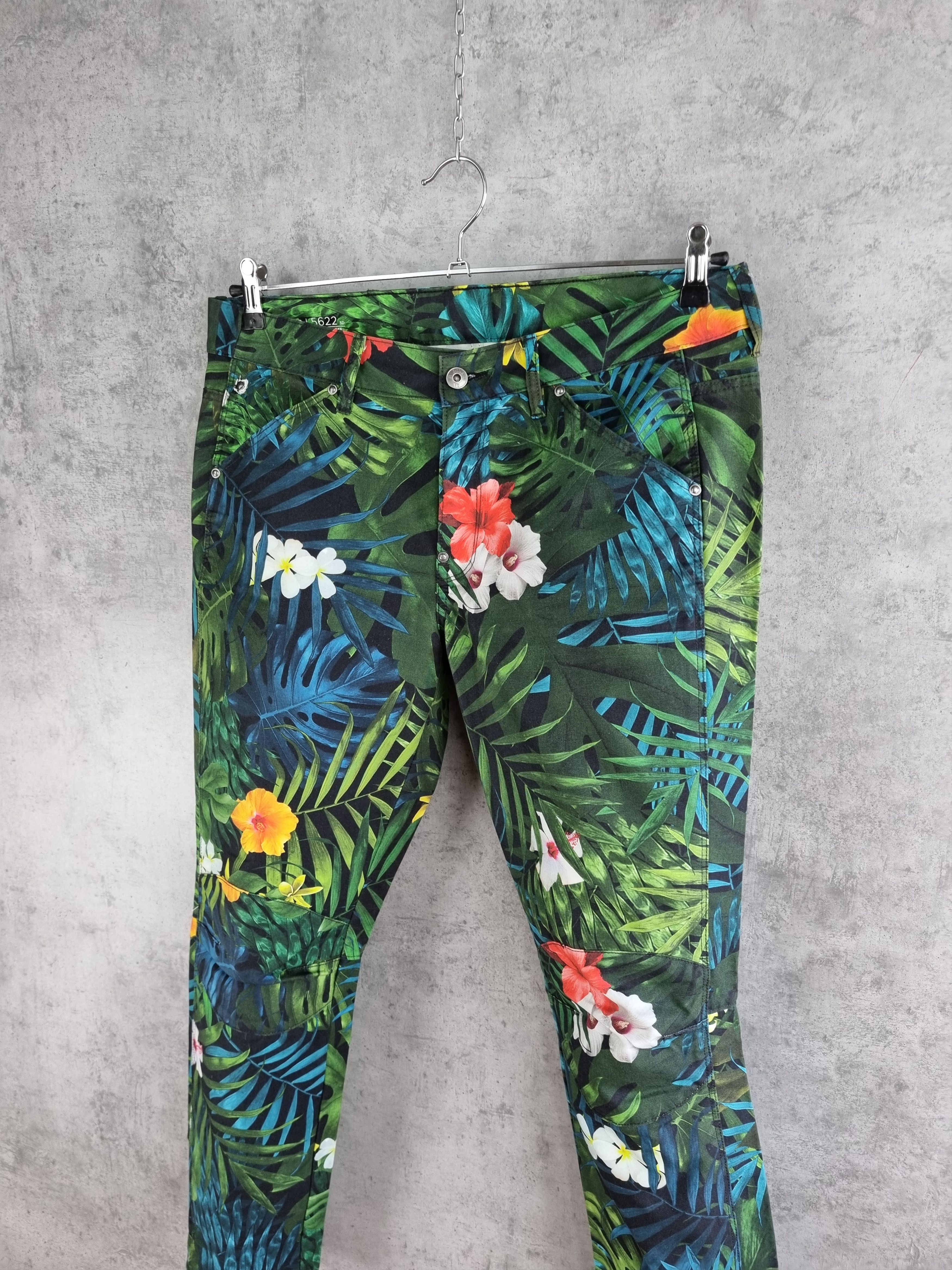 G-Star × Pharrell GStar Raw 3D Pharrell Floral Print Design Rare Pants Size 28" / US 6 / IT 42 - 17 Thumbnail