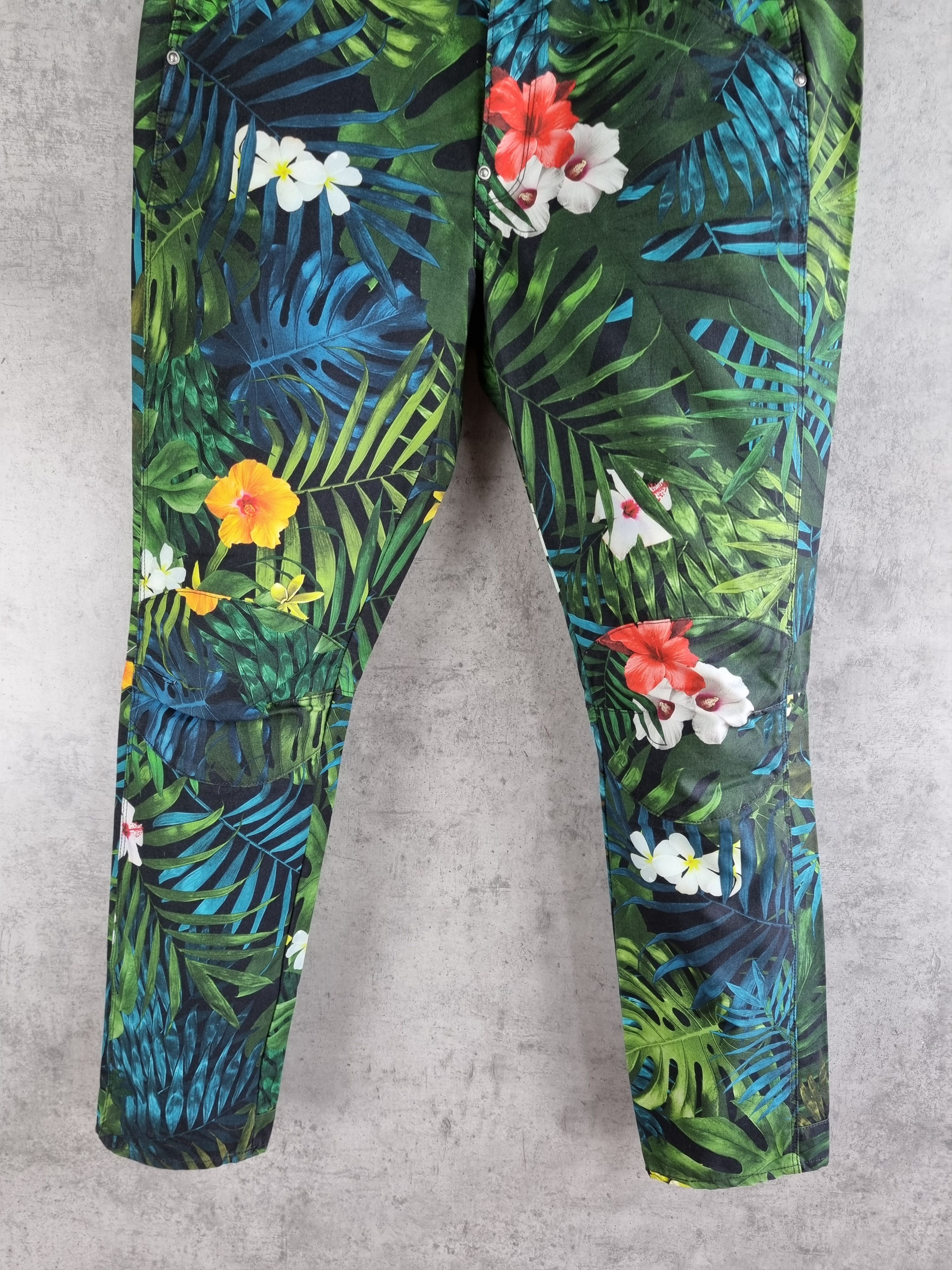 G-Star × Pharrell GStar Raw 3D Pharrell Floral Print Design Rare Pants Size 28" / US 6 / IT 42 - 6 Thumbnail