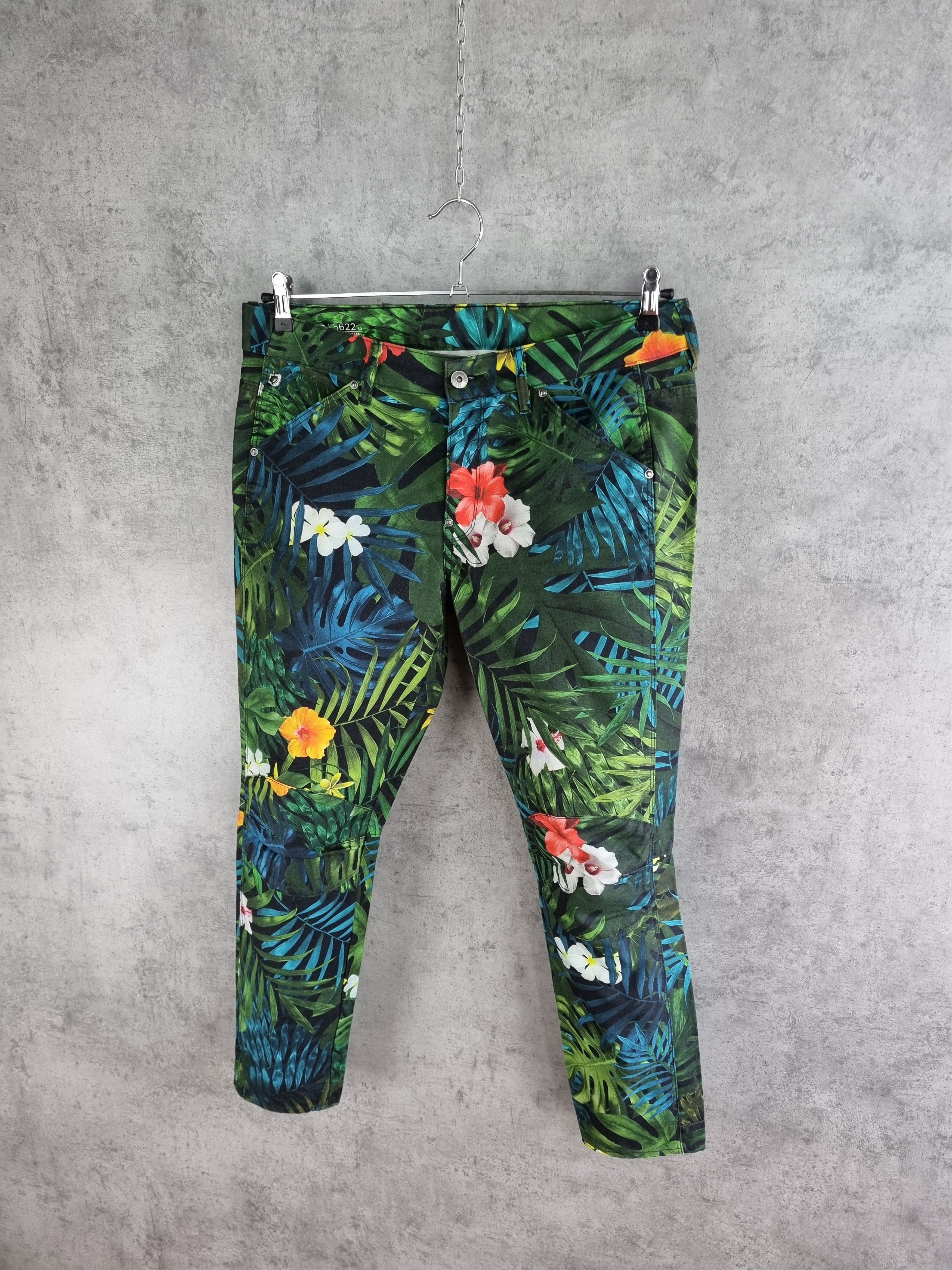 G-Star × Pharrell GStar Raw 3D Pharrell Floral Print Design Rare Pants Size 28" / US 6 / IT 42 - 18 Thumbnail