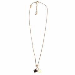 [Japan Used Necklace]Louis Vuitton Necklace/--/Gld/With  Top/Gold/Triangle/Dice