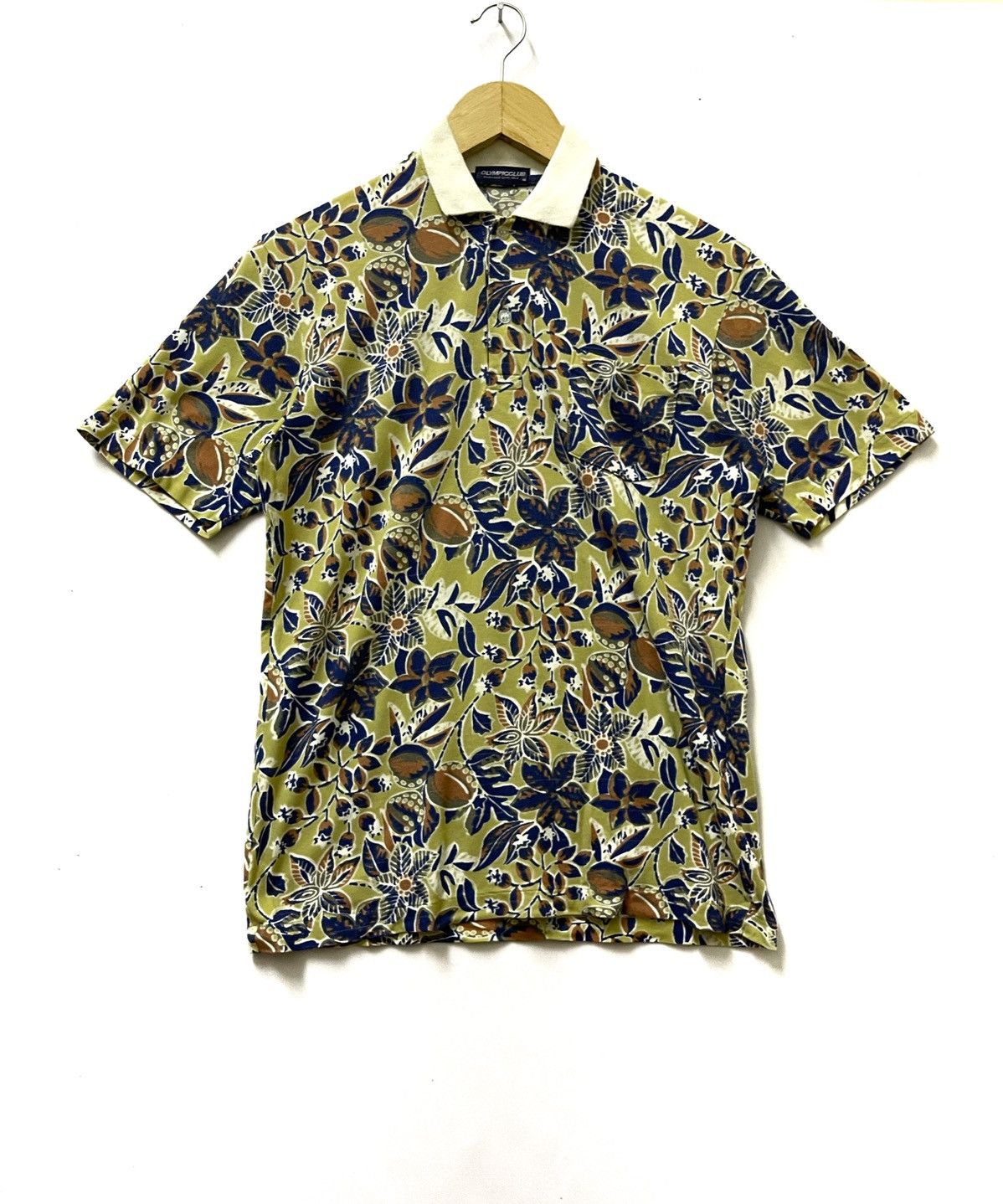 Vintage Vintage Olympic Club Flower Polo Shirt Fullprint Size US M / EU 48-50 / 2 - 1 Thumbnail