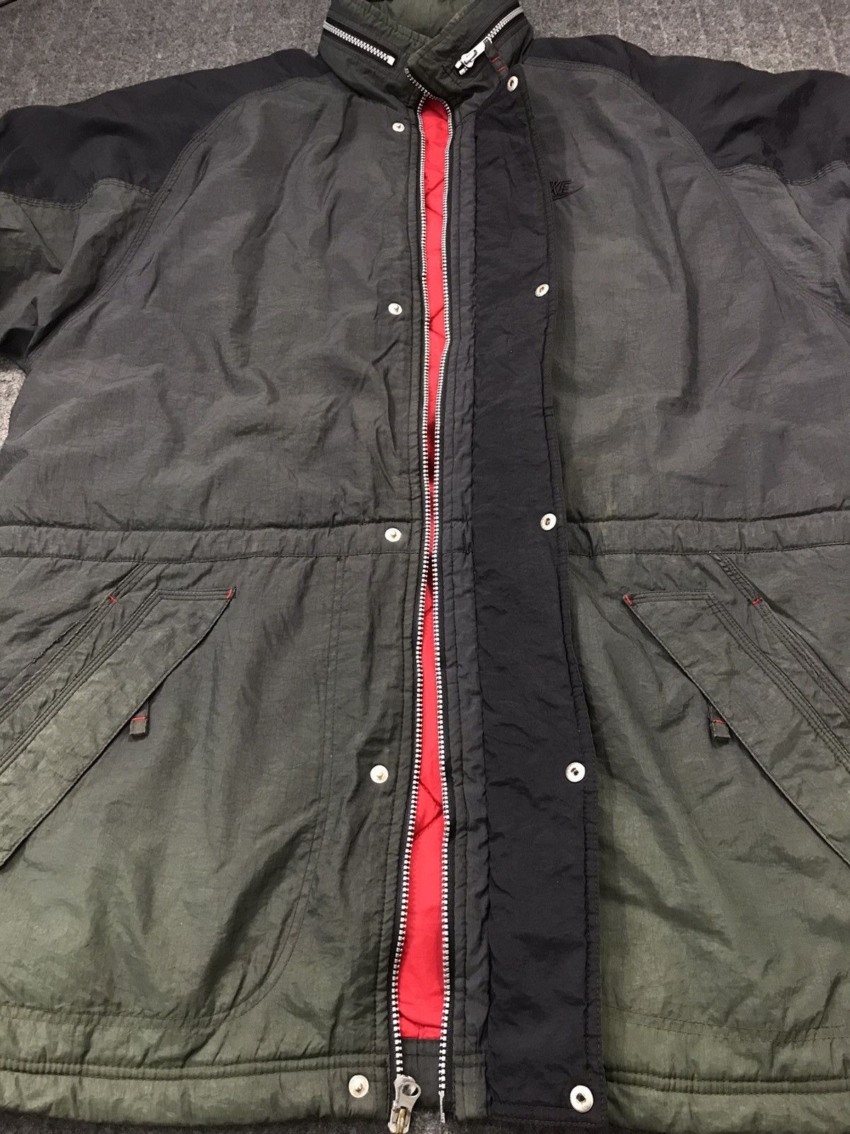Nike 90s Nike Swoosh Big Logo Hoodies Parka Coach Jacket Size US XXL / EU 58 / 5 - 6 Thumbnail