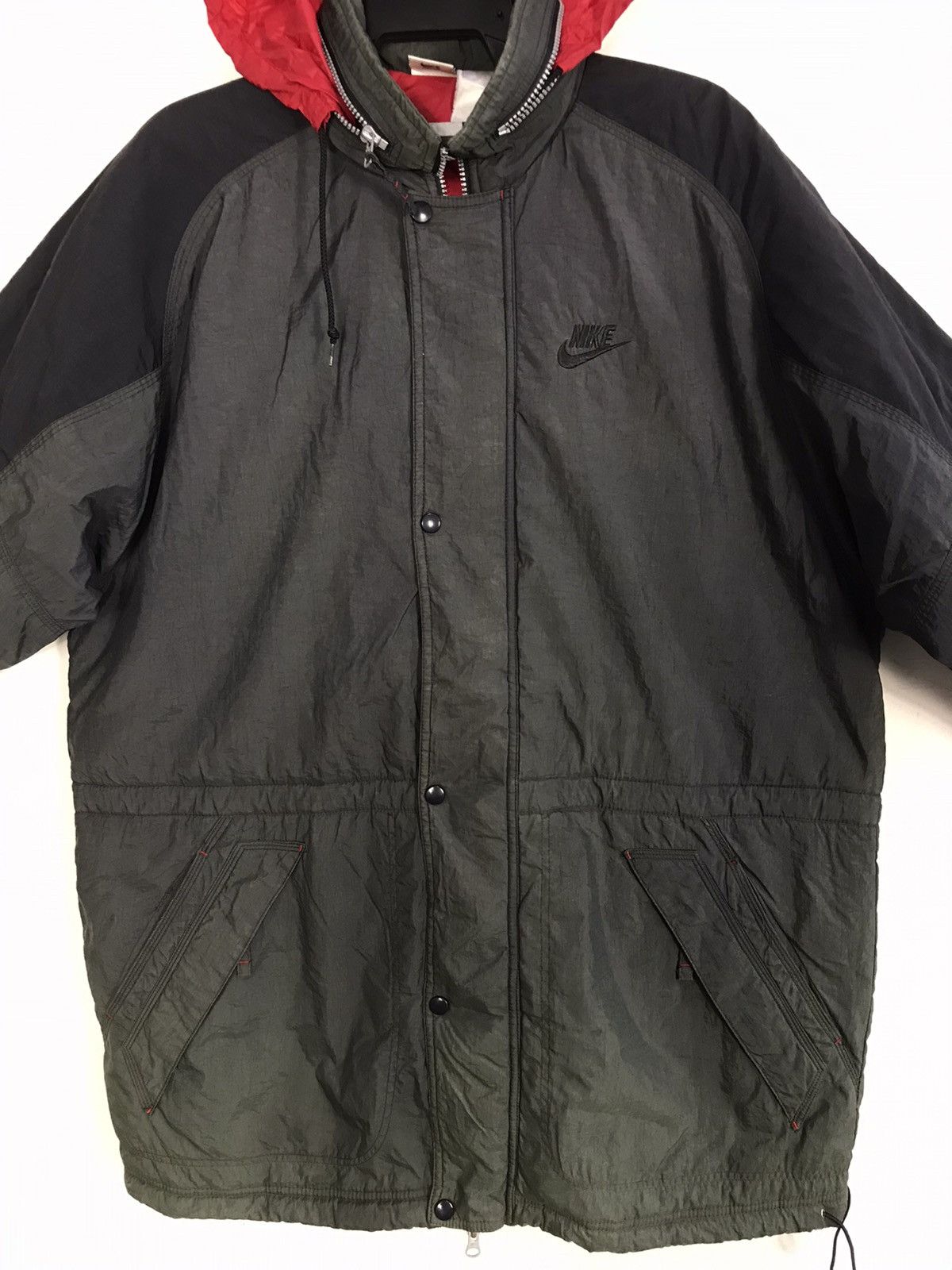 Nike 90s Nike Swoosh Big Logo Hoodies Parka Coach Jacket Size US XXL / EU 58 / 5 - 4 Thumbnail