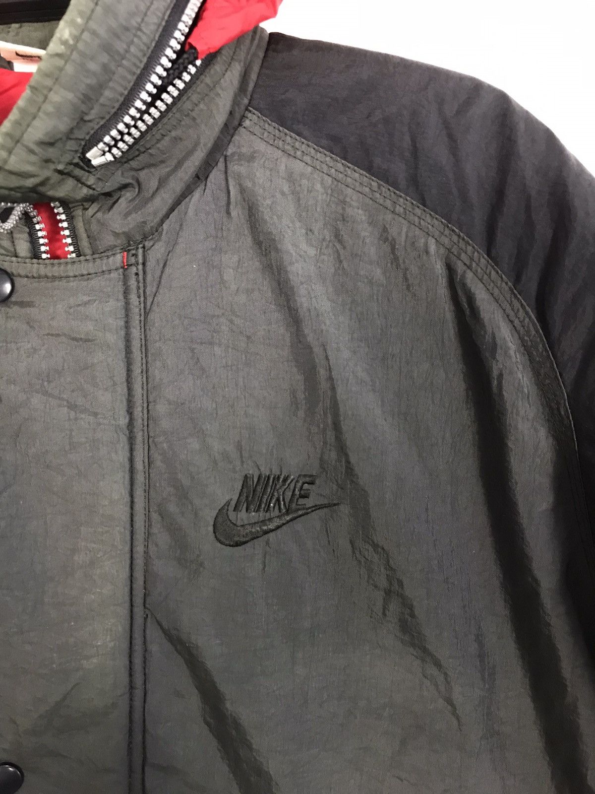 Nike 90s Nike Swoosh Big Logo Hoodies Parka Coach Jacket Size US XXL / EU 58 / 5 - 5 Thumbnail
