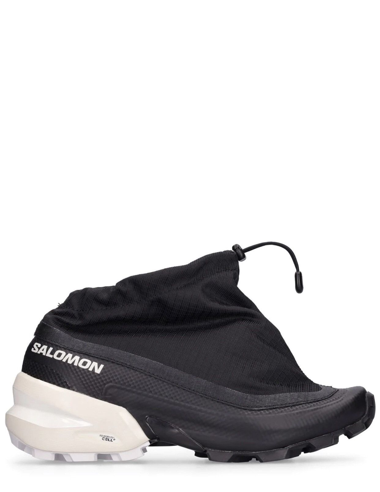 image of Mm6 Salomon Cross Low Maison Margiela Shoes in Magnet Black Vanilla Ice, Women's (Size 5)