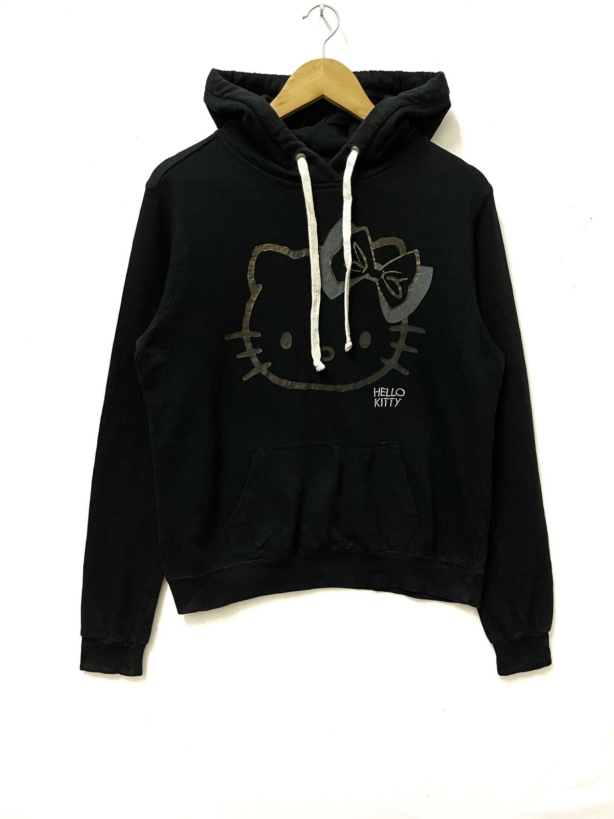 Hello Kitty Big Logo Hoodie Black Medium