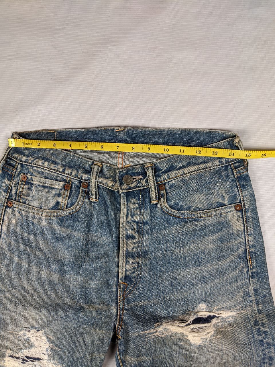 45rpm 45rpm Distressed Denim Jeans Size US 30 / EU 46 - 13 Thumbnail