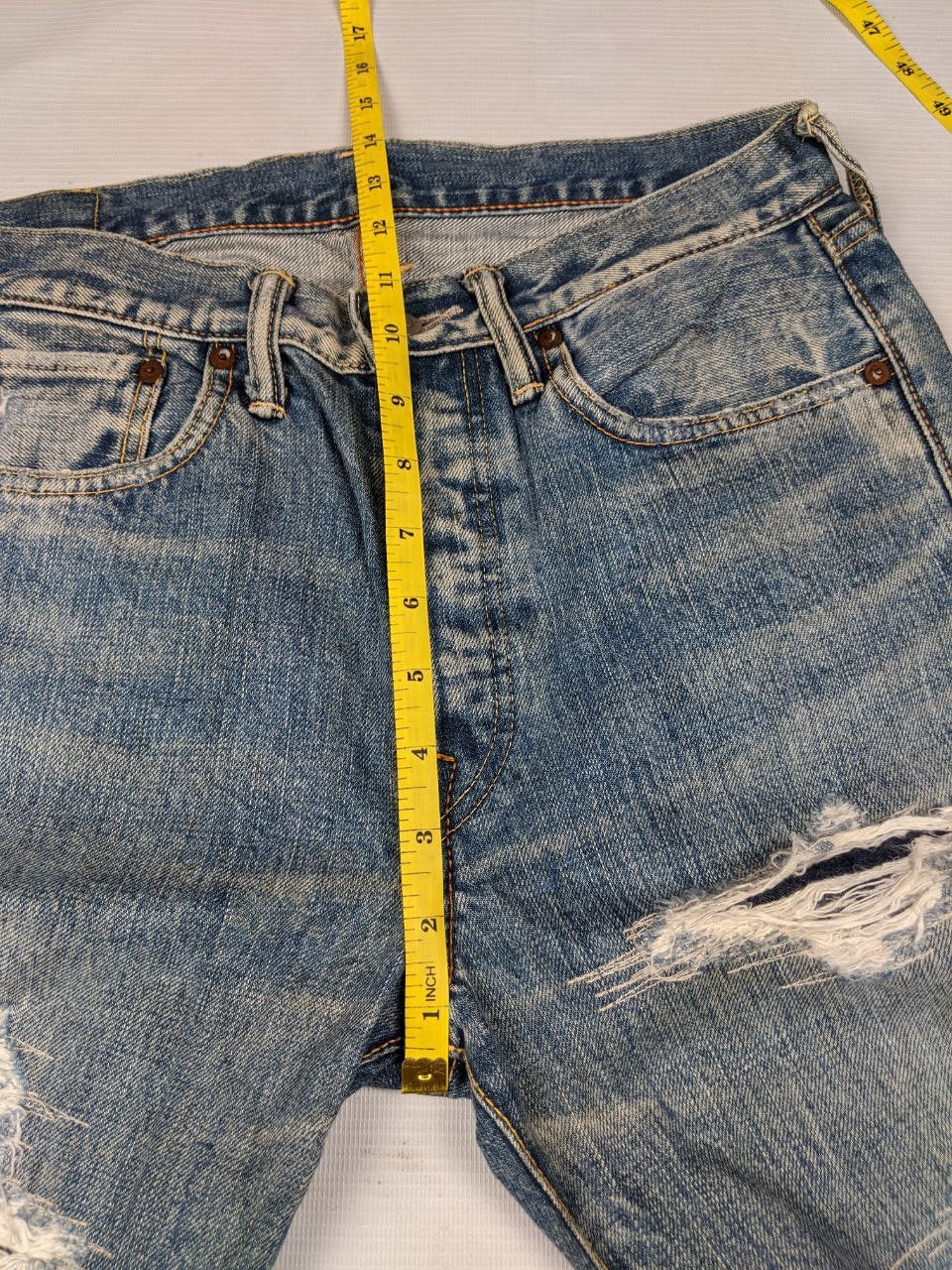 45rpm 45rpm Distressed Denim Jeans Size US 30 / EU 46 - 14 Thumbnail