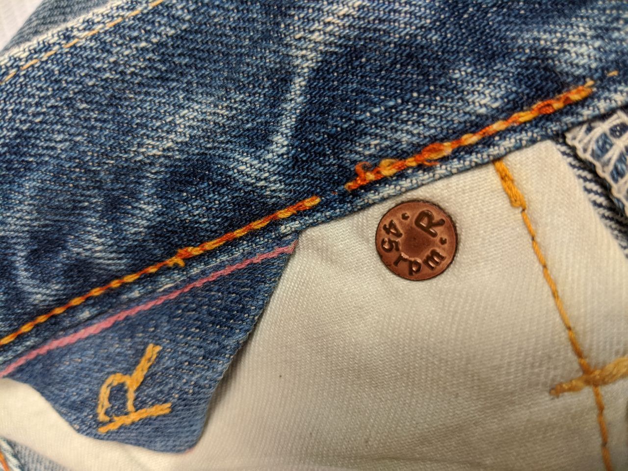 45rpm 45rpm Distressed Denim Jeans Size US 30 / EU 46 - 7 Thumbnail