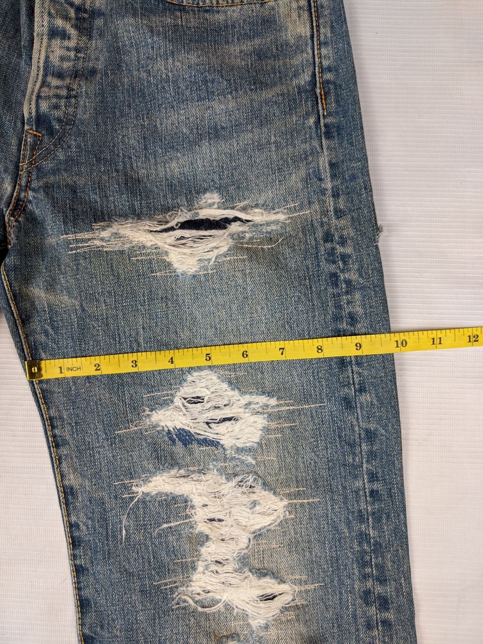 45rpm 45rpm Distressed Denim Jeans Size US 30 / EU 46 - 15 Thumbnail