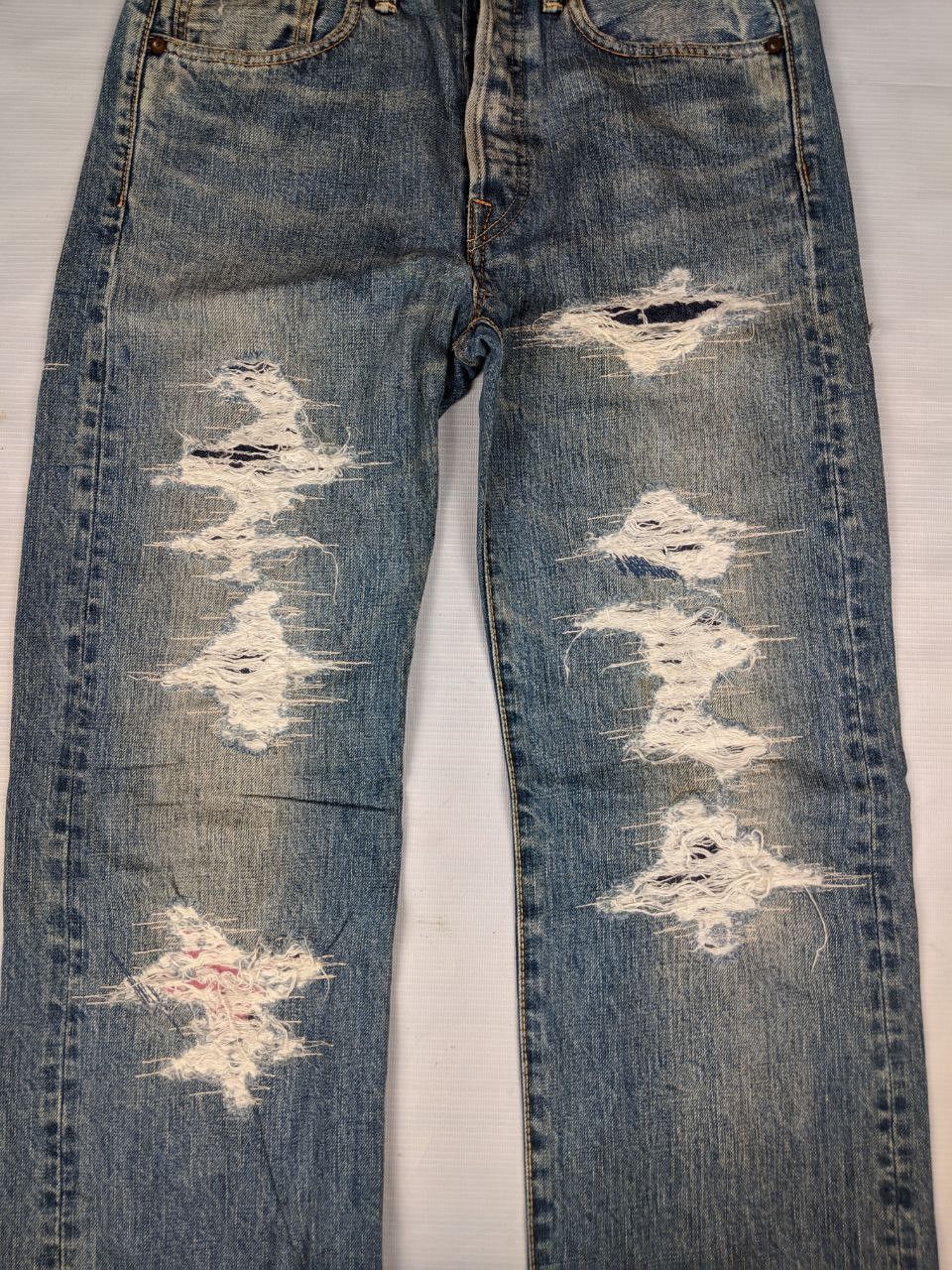 45rpm 45rpm Distressed Denim Jeans Size US 30 / EU 46 - 3 Thumbnail