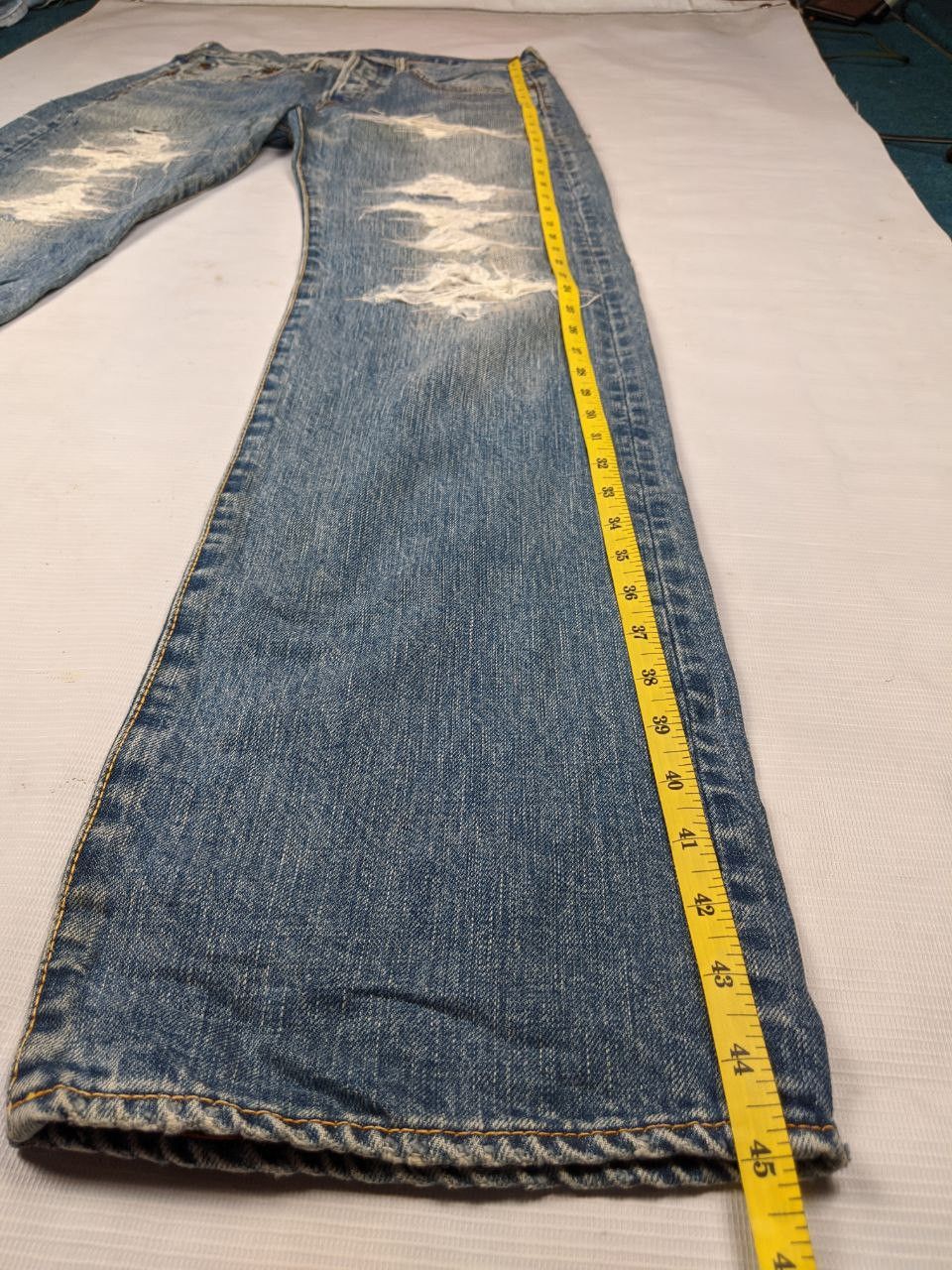 45rpm 45rpm Distressed Denim Jeans Size US 30 / EU 46 - 16 Thumbnail