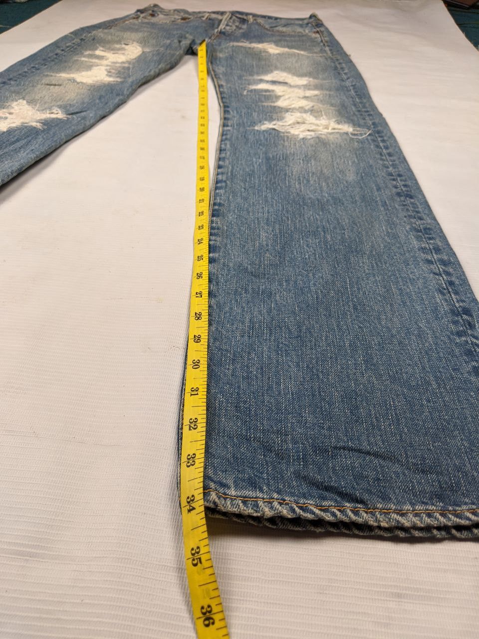 45rpm 45rpm Distressed Denim Jeans Size US 30 / EU 46 - 17 Thumbnail