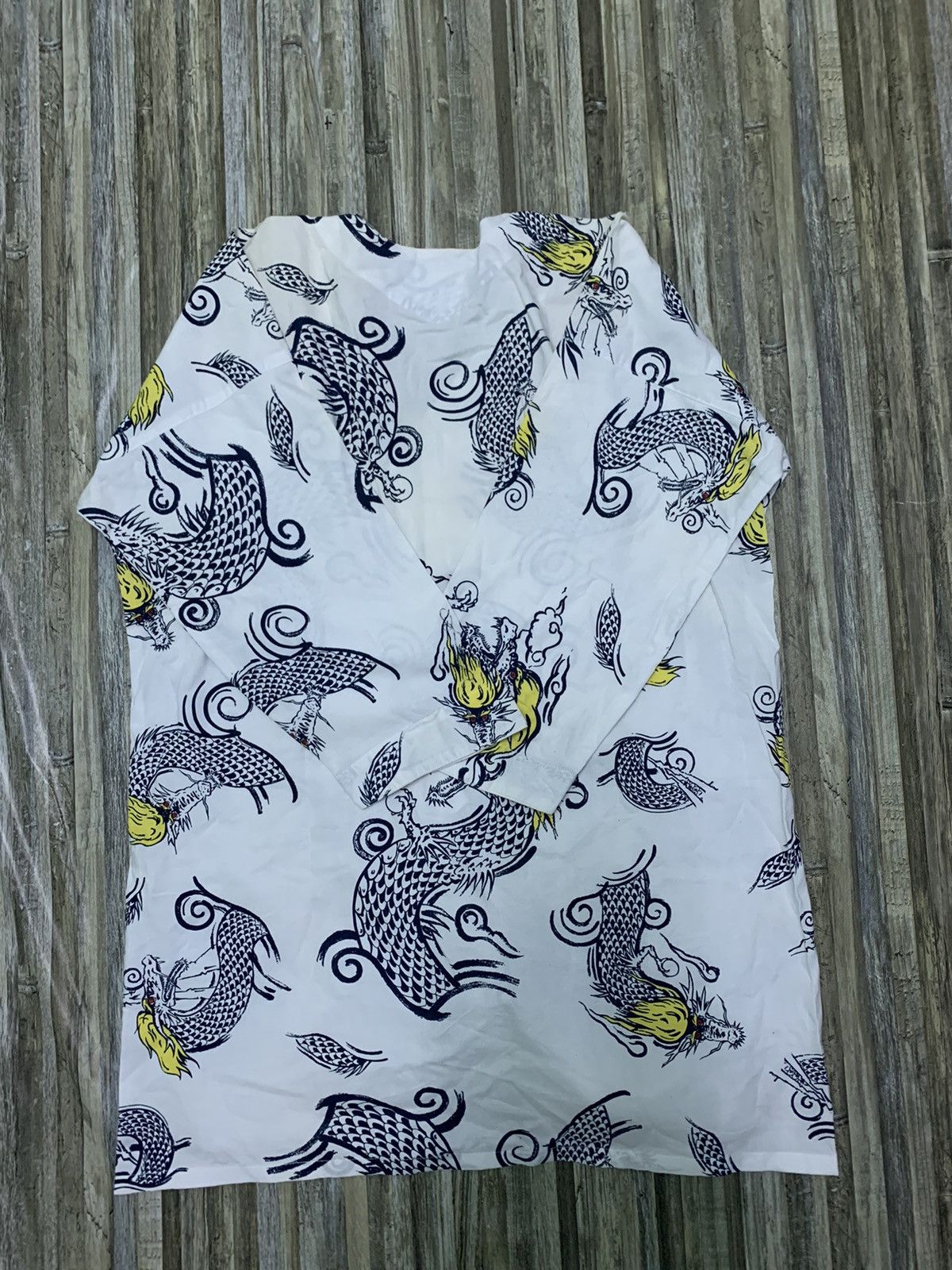 Japanese Brand Nice Full Print Sukajan Monogram Dragon Shirt Size US L / EU 52-54 / 3 - 5 Thumbnail