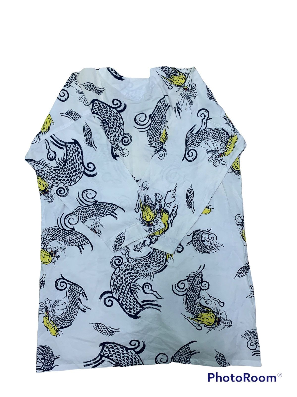 Japanese Brand Nice Full Print Sukajan Monogram Dragon Shirt Size US L / EU 52-54 / 3 - 2 Thumbnail