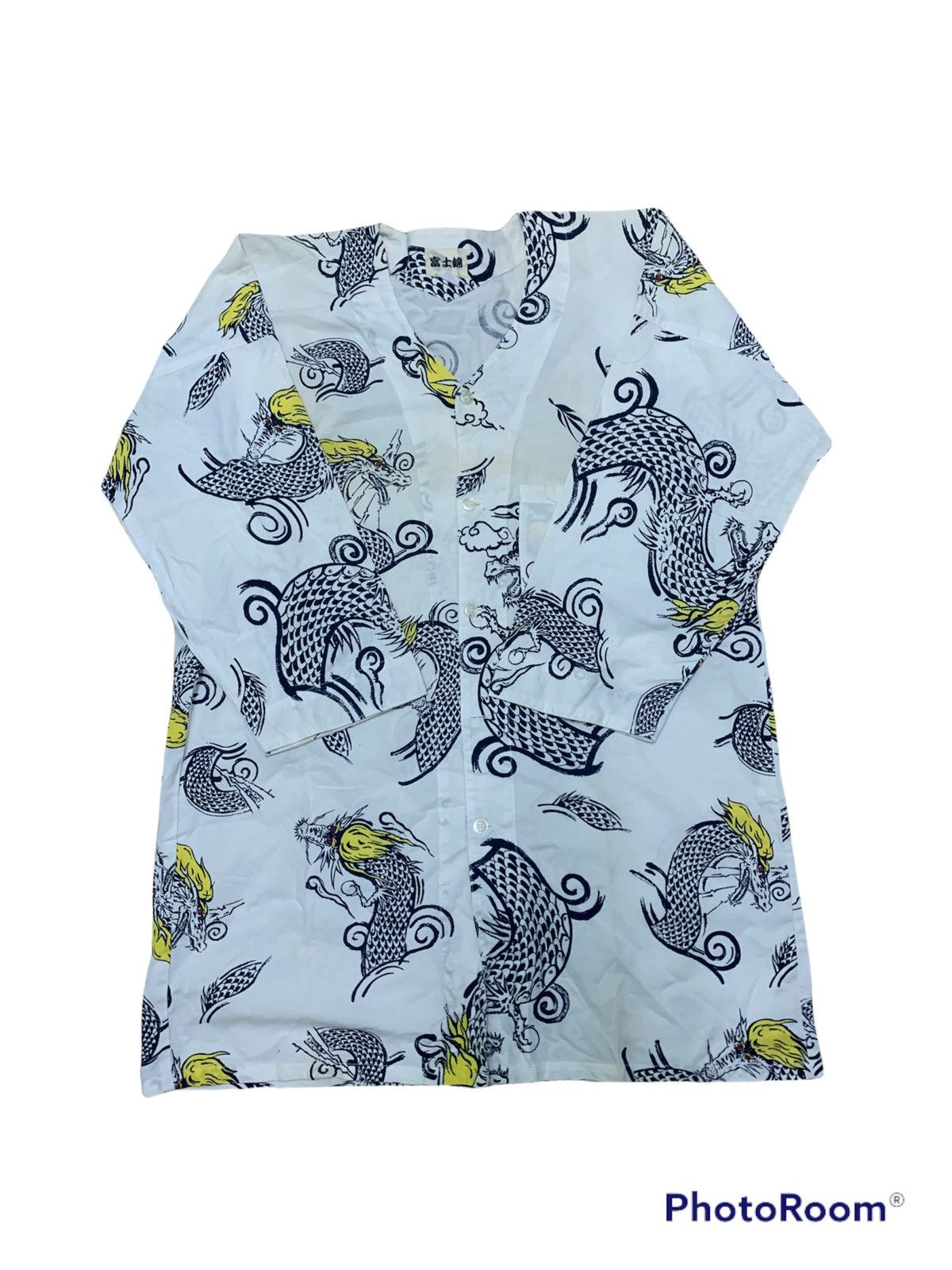 Japanese Brand Nice Full Print Sukajan Monogram Dragon Shirt Size US L / EU 52-54 / 3 - 1 Thumbnail