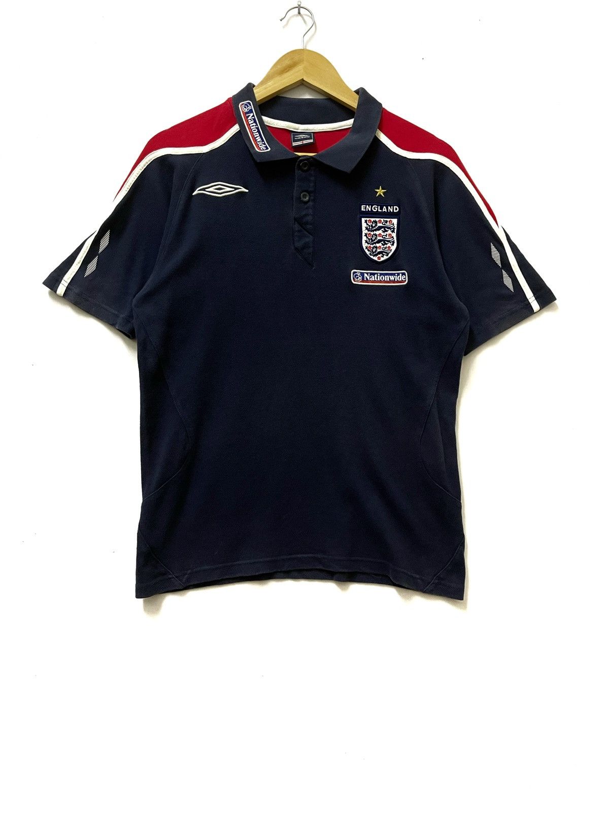 Umbro Vintage Vintage Umbro England Football Polo Shirt Navy Grailed