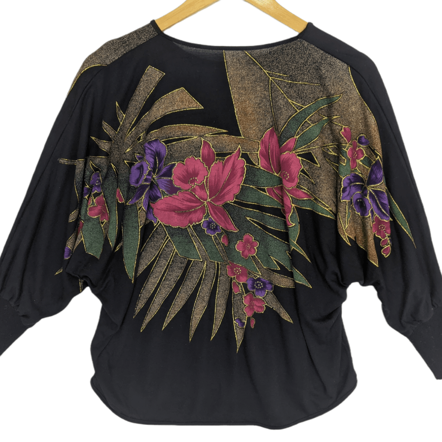 Japanese Brand Japan FLORAL Flower Full Print Long Sleeve Top Dress Size ONE SIZE - 6 Thumbnail