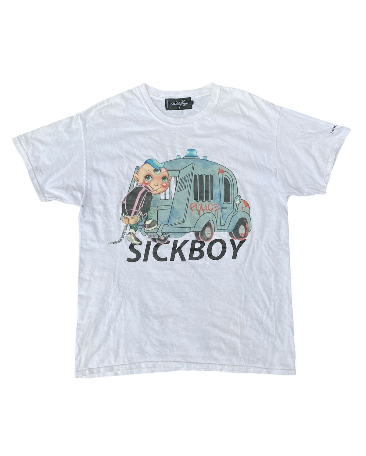 image of 20471120 x Beauty Beast Milkboy Sick Boy Tee in White, Men's (Size XL)