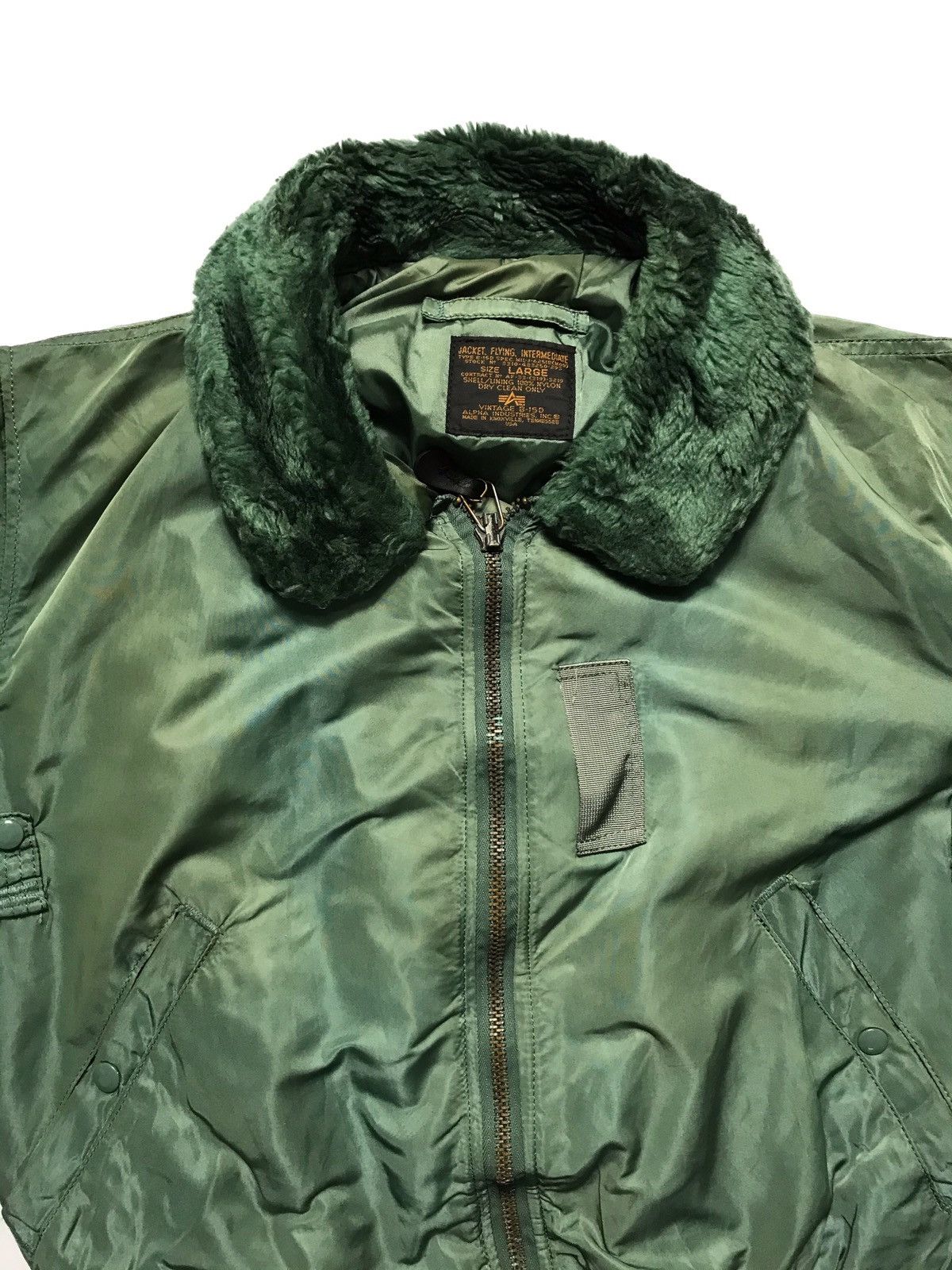 Alpha Industries × Vintage Vintage Alpha Industries USAF Zipper Jacket B15D Size US L / EU 52-54 / 3 - 2 Thumbnail