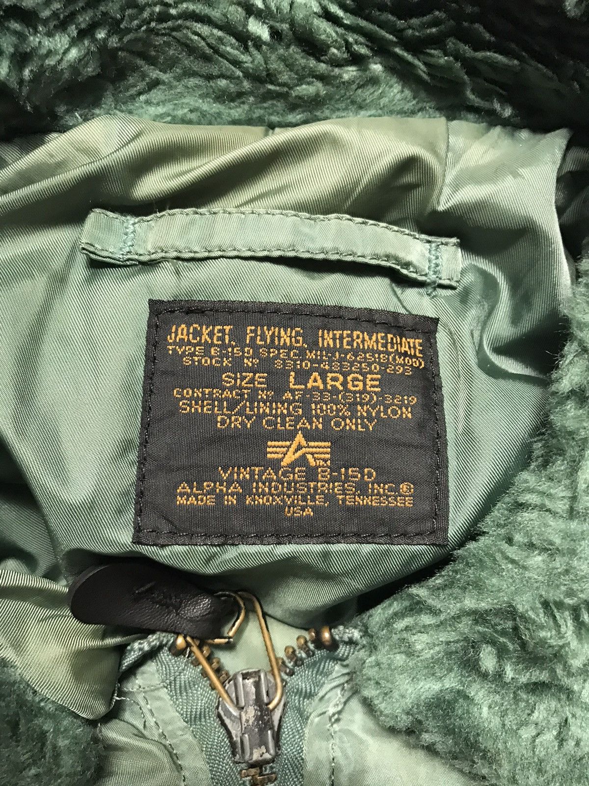 Alpha Industries × Vintage Vintage Alpha Industries USAF Zipper Jacket B15D Size US L / EU 52-54 / 3 - 6 Thumbnail