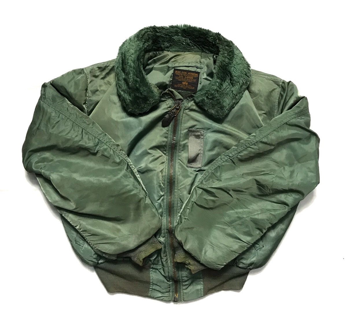 Alpha Industries × Vintage Vintage Alpha Industries USAF Zipper Jacket B15D Size US L / EU 52-54 / 3 - 9 Thumbnail