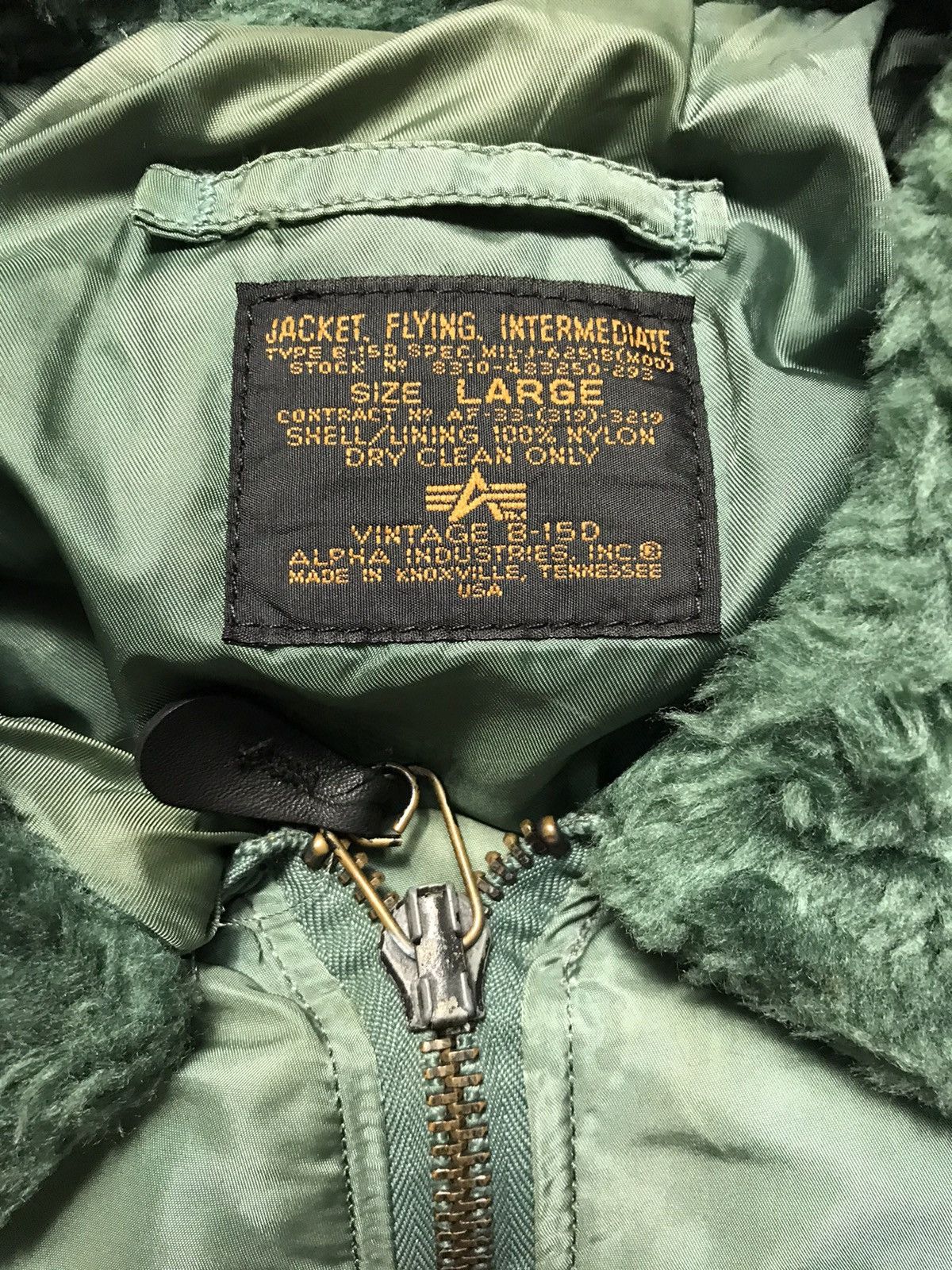 Alpha Industries × Vintage Vintage Alpha Industries USAF Zipper Jacket B15D Size US L / EU 52-54 / 3 - 5 Thumbnail