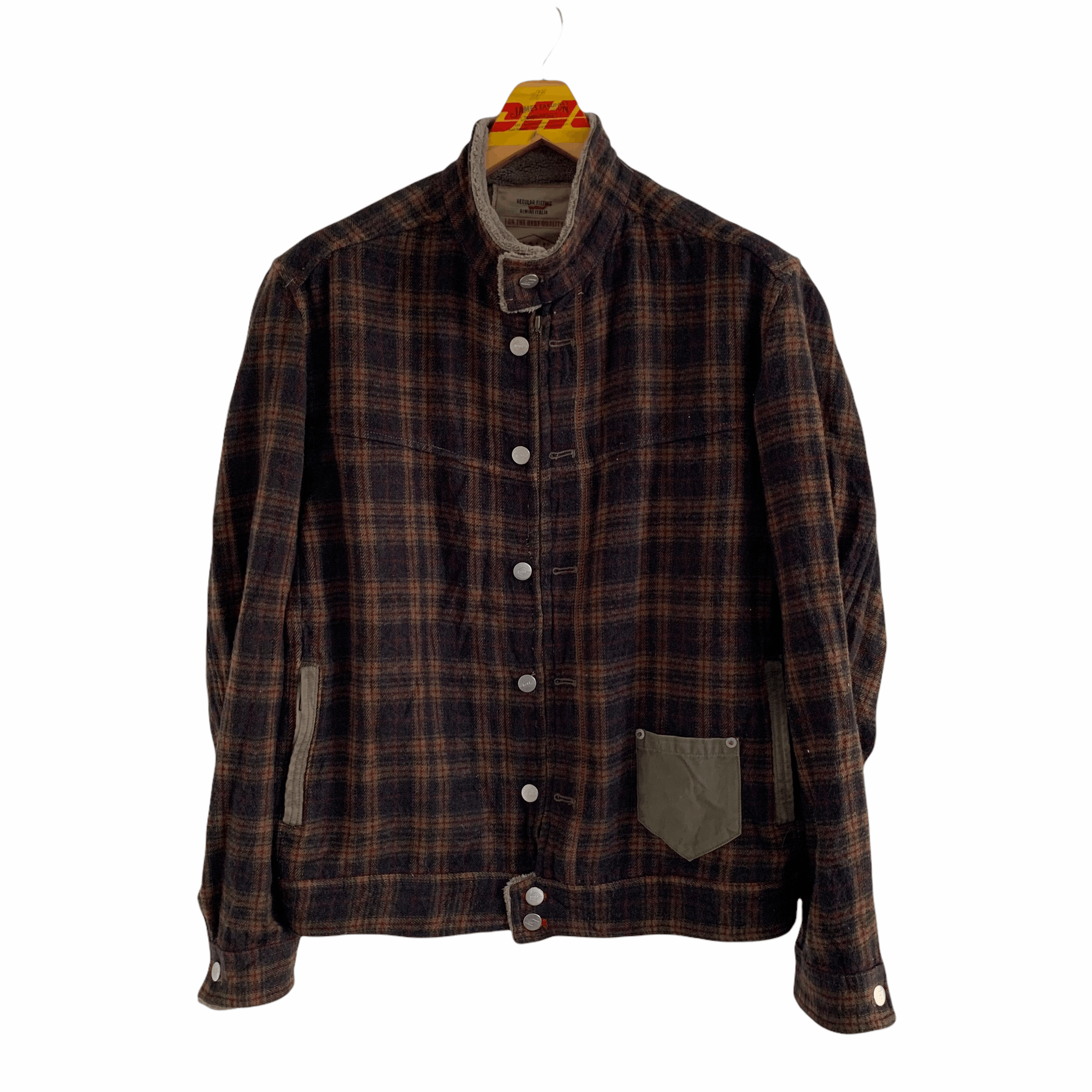 Japanese Brand Ball Checked Tartan Sherpa Jacket #3318-118 Size US L / EU 52-54 / 3 - 1 Thumbnail